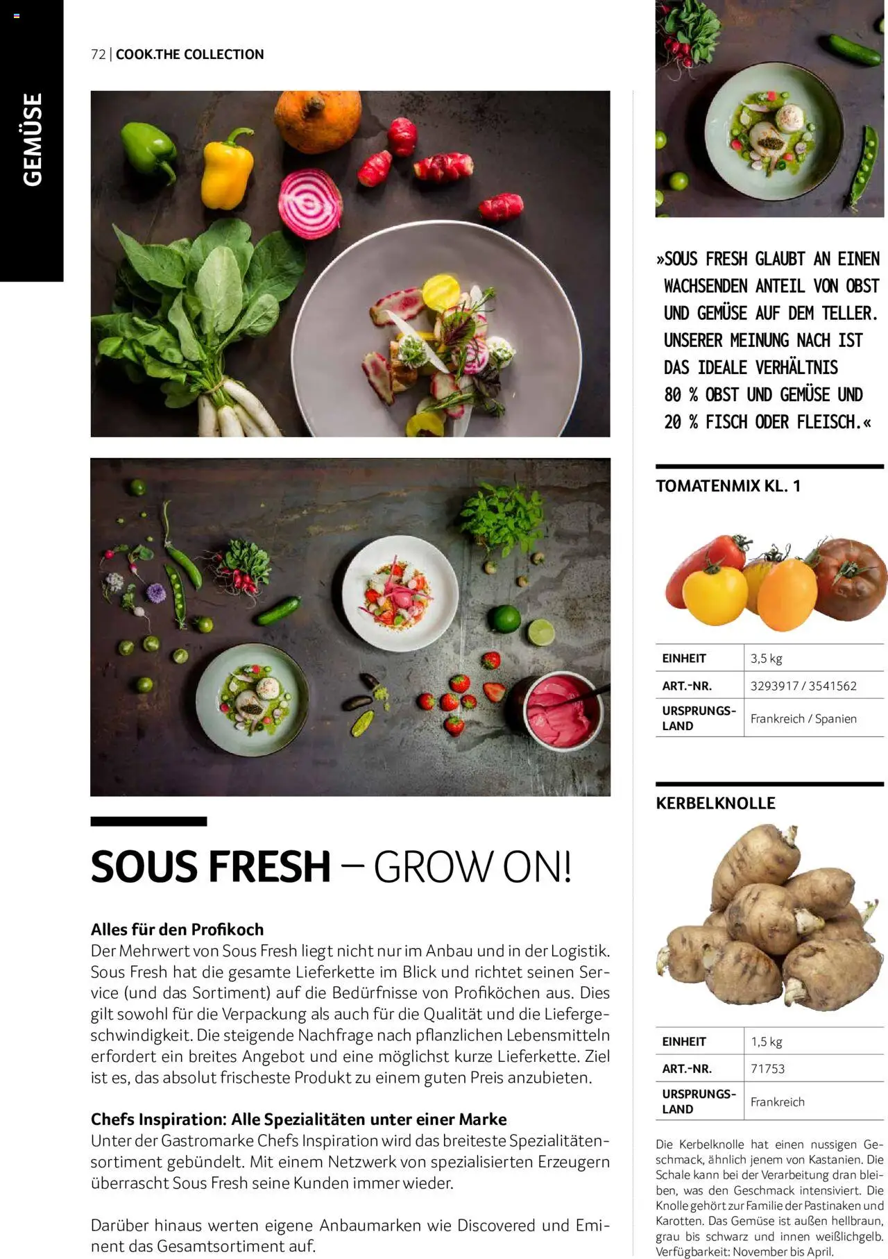 Transgourmet Cook Look-Book gültig ab 01.09.2023 | Seite: 72 | Produkte: Gemüse, Obst, Fisch