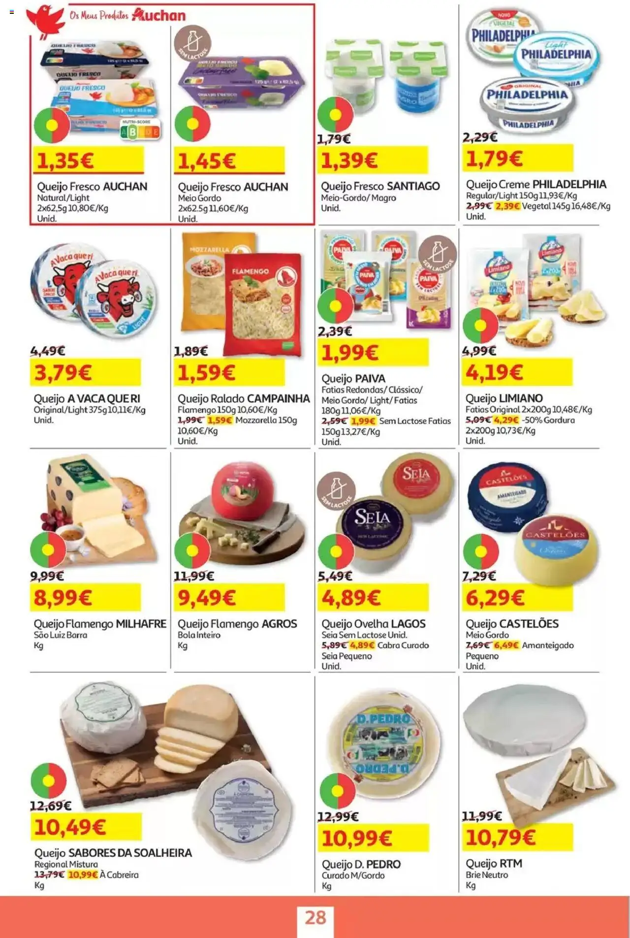 Auchan - Folheto Viagem e Praia │ válido de 02.06.2025 | Página: 28 | Produtos: Queijo creme, Campainha, Queijo, Creme