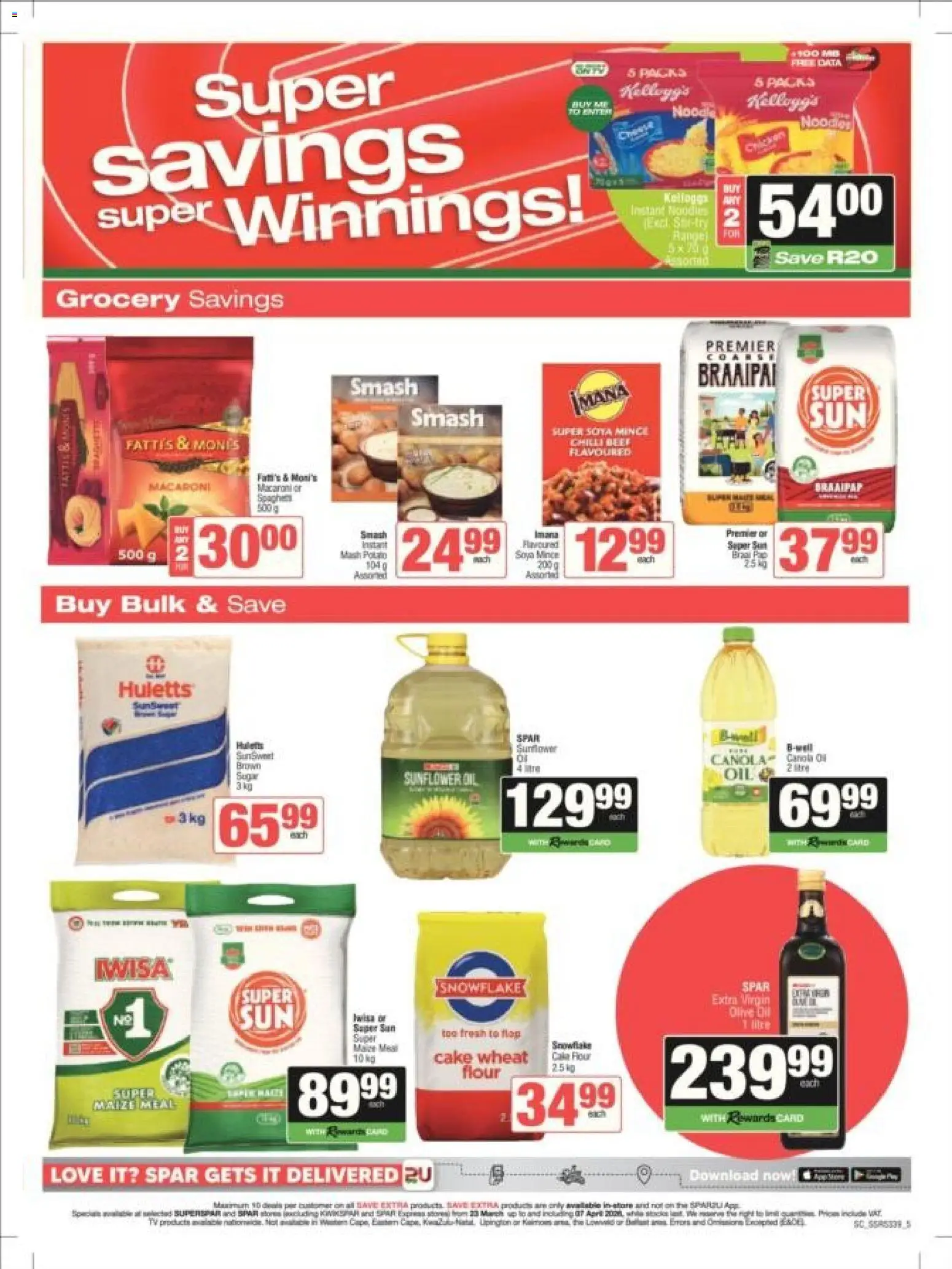 New Spar catalogue – valid from 23.03.2026 | Page: 5 | Products: Cake, Maize meal, Oil, Beef