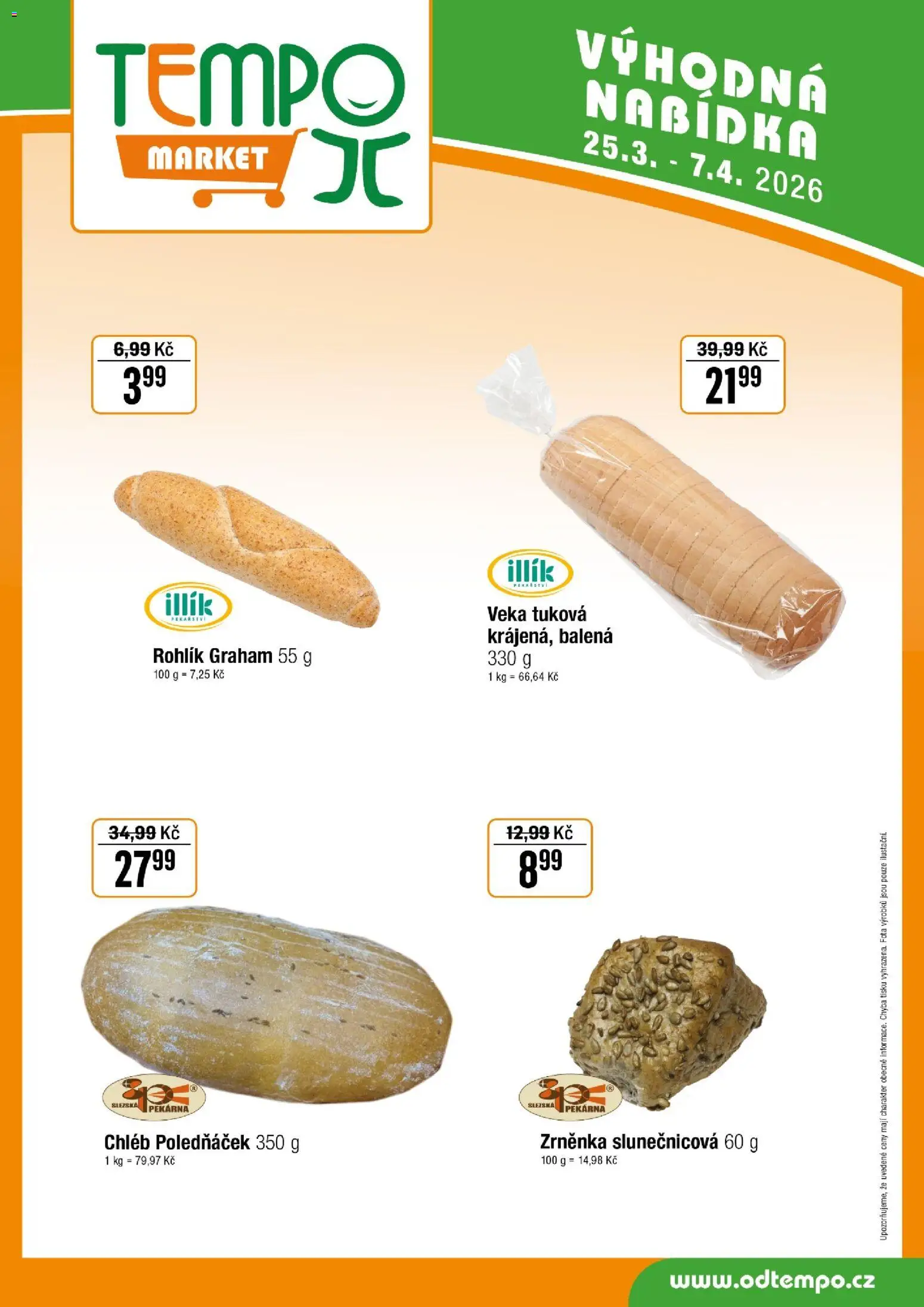 Tempo leták od 25.03.2026 | Strana: 13 | Produkty: Veka, Chléb, Rohlík, Pekárna