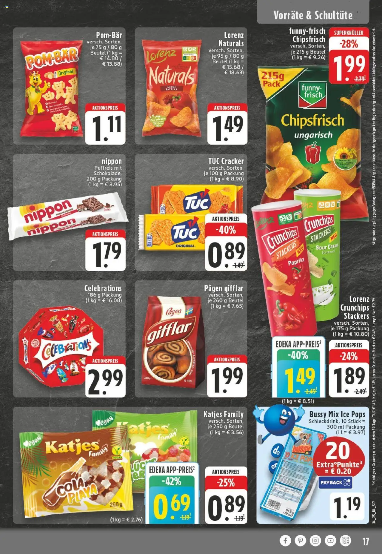 Edeka Prospekt 	 - gültig ab dem 18.08.2025 | Seite: 17 | Produkte: POM-BÄR, Paprika, Lorenz crunchips, Chips