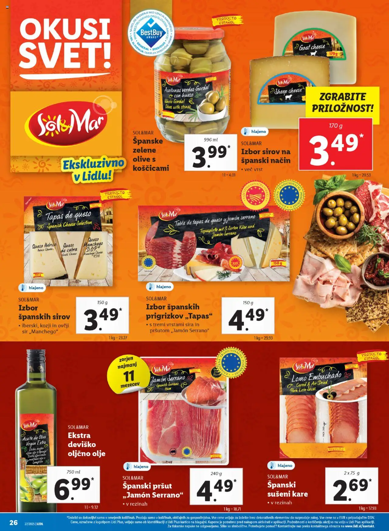 Lidl - Maribor │ velja od 03.07.2025 | Stran: 40 | Izdelki: Olive, Sir, Olje, Sol