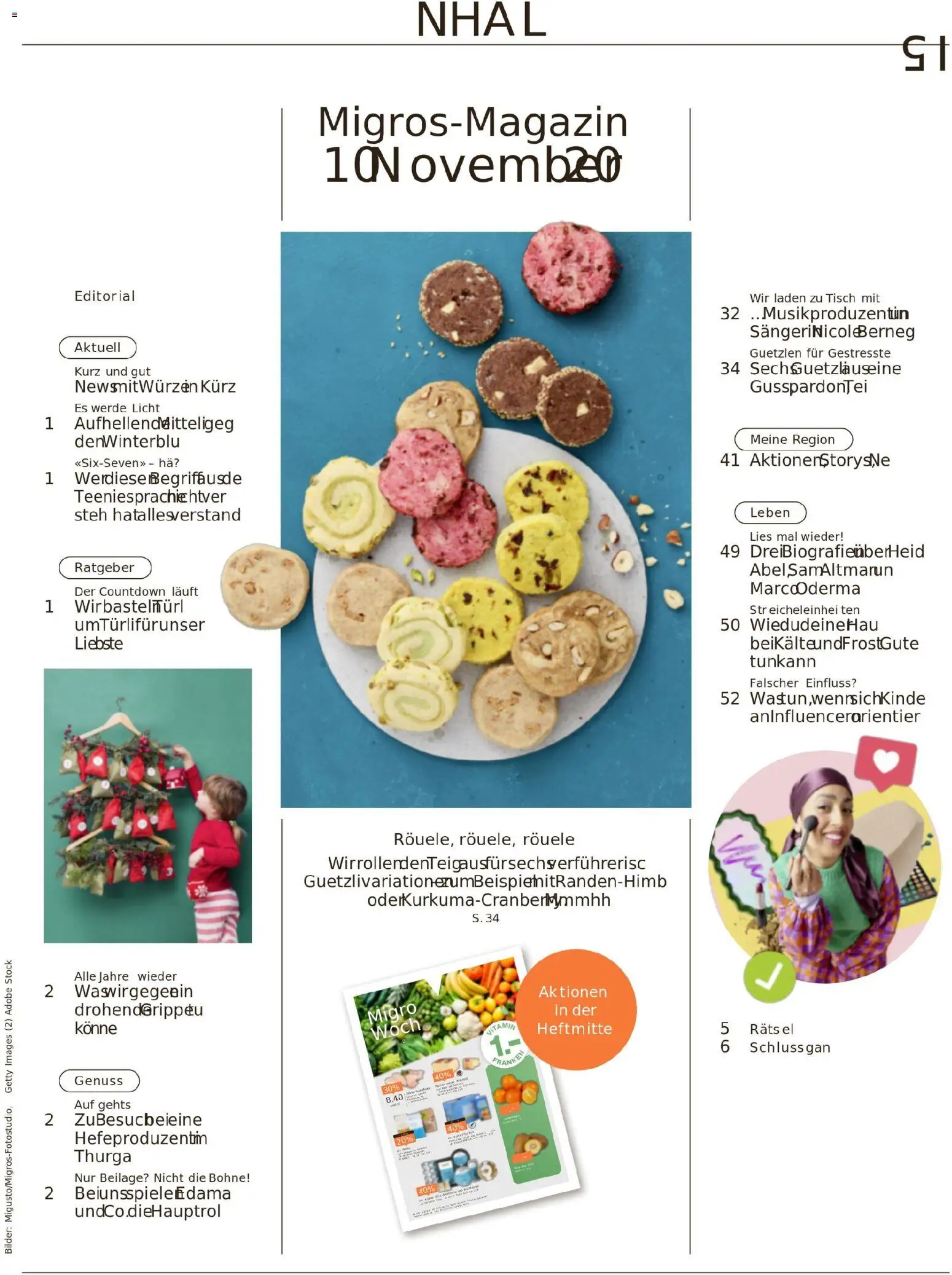 Migros Magazin – gültig ab 10.11.2025 | Seite: 5 | Produkte: Tisch, Bilder