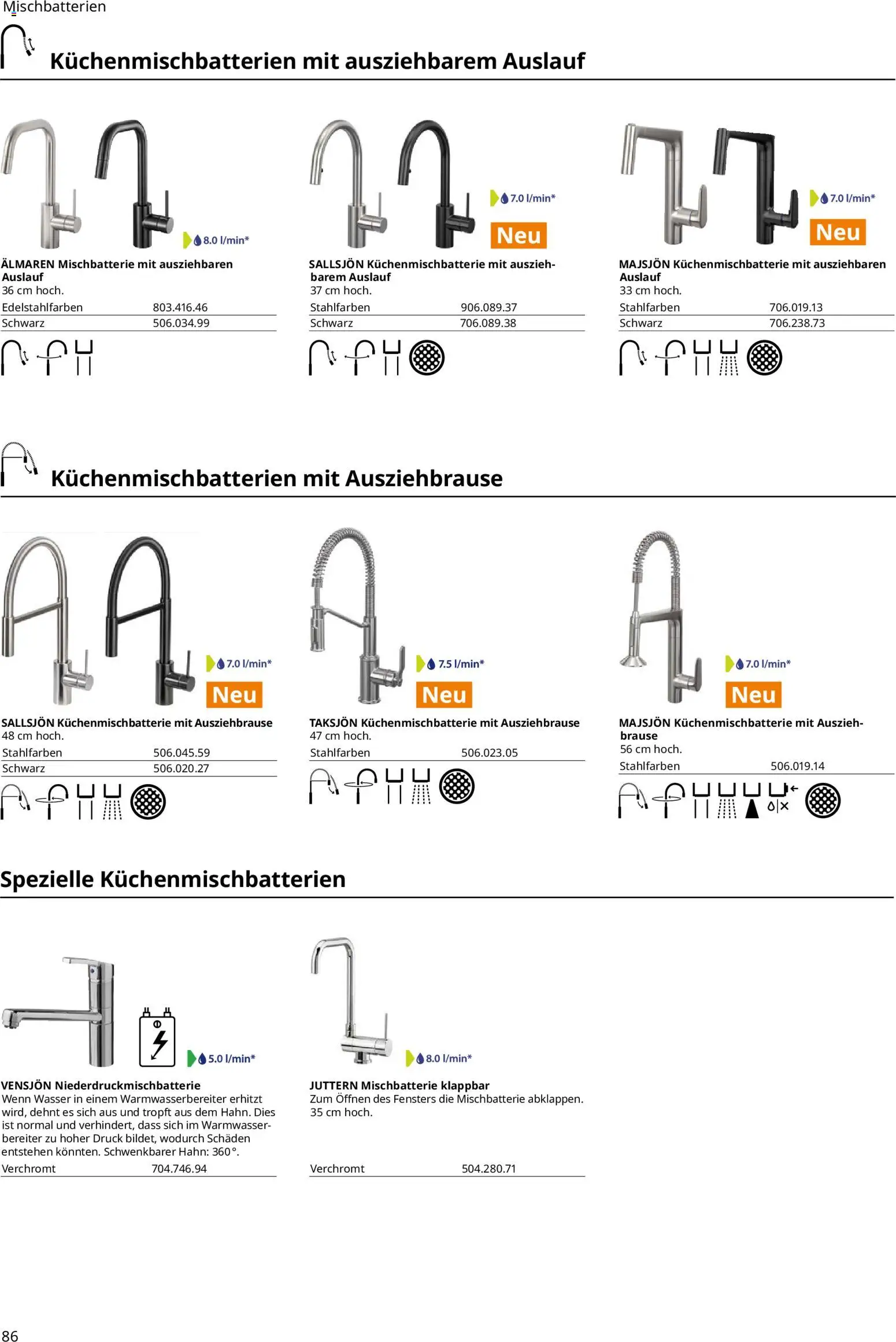 Ikea Prospekt 	 – gültig ab 01.04.2025 | Seite: 86 | Produkte: Wasser