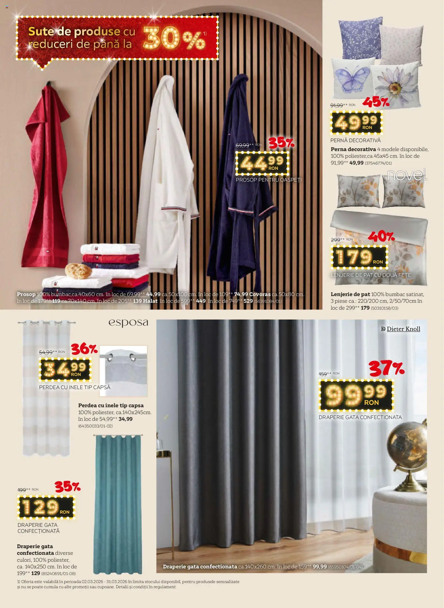 Noul catalog XXXLutz – valabil de la 16.03.2026 | Pagină: 14 | Produse: Pat, Lenjerie de pat, Pernă, Perdea