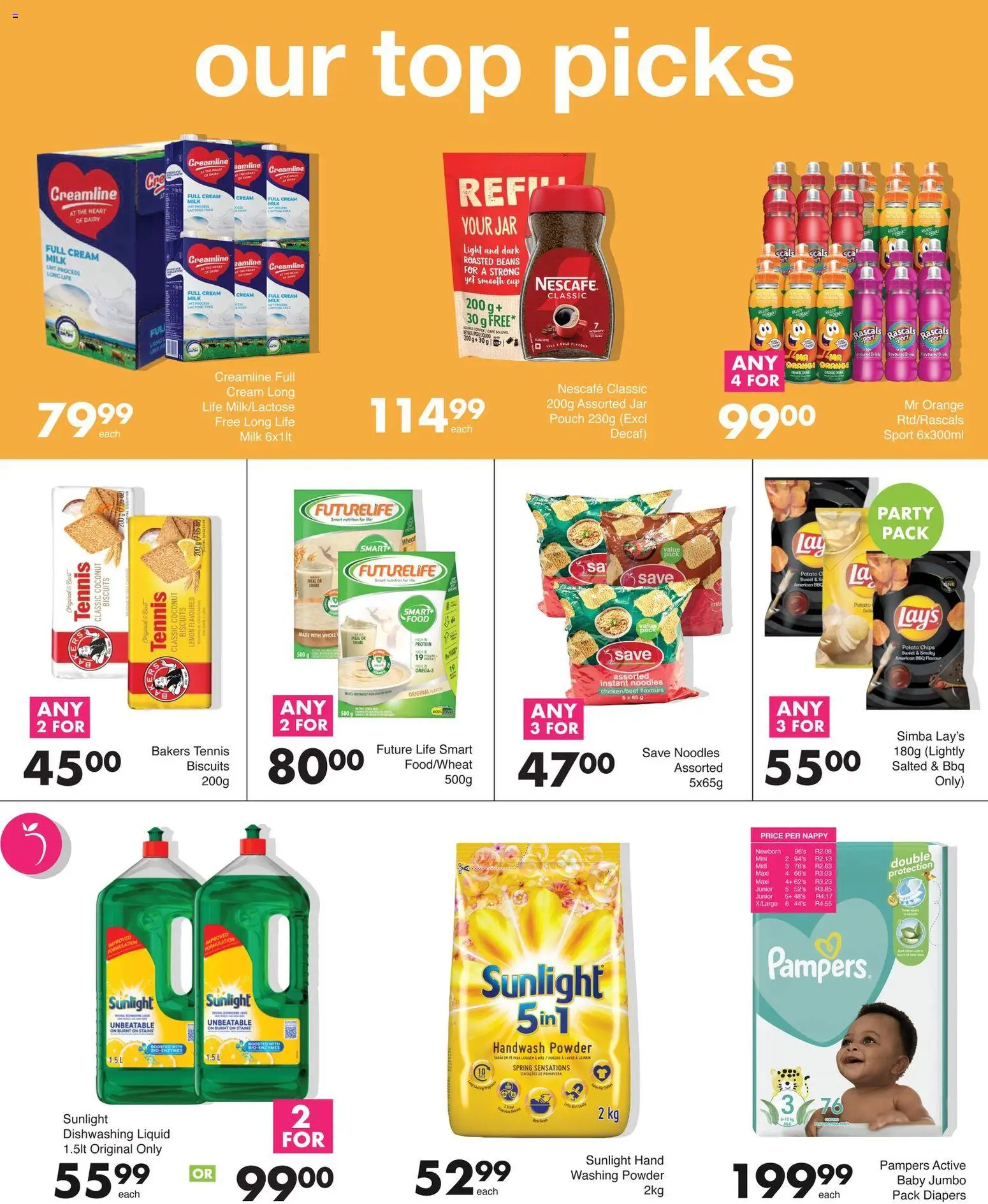New Save catalogue – valid from 12.02.2026 | Page: 2 | Products: Beans, Handwash, Detergente líquido, Light