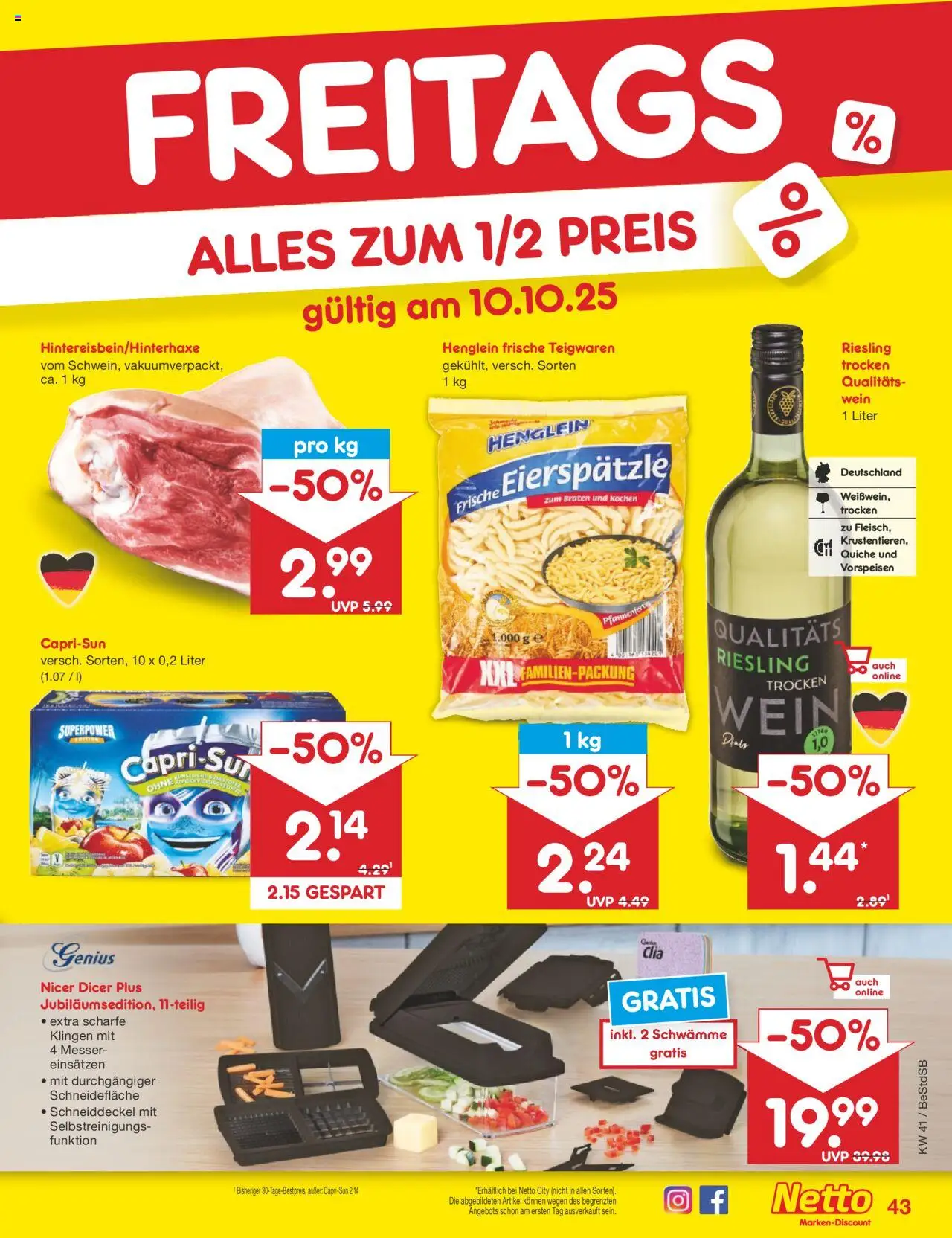 Netto Marken-Discount Prospekt 	 – gültig ab 06.10.2025 | Seite: 49 | Produkte: Capri sun, Wein