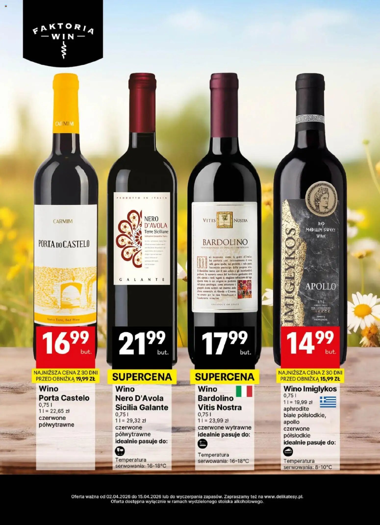 Delikatesy Centrum gazetka - DeliBarek od 02.04.2026 | Strona: 4 | Produkty: Wino