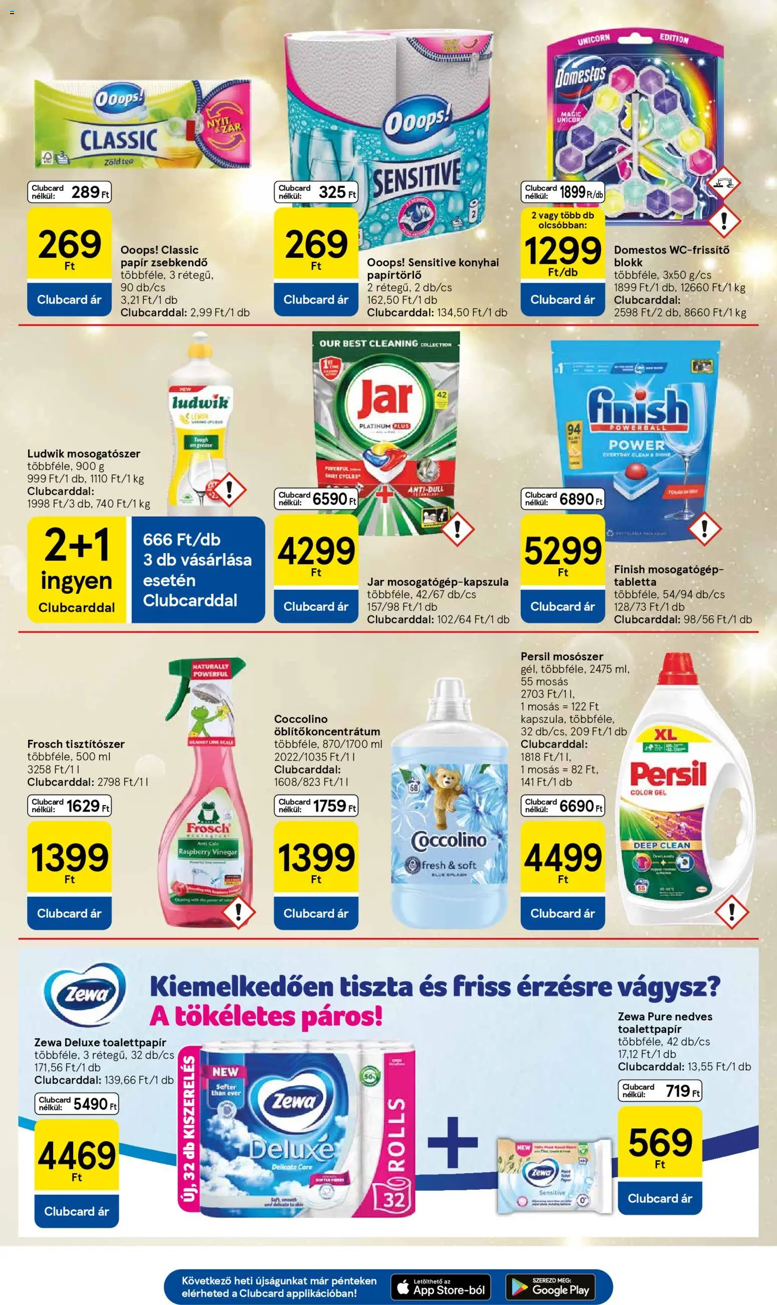 Tesco akciós ujság - amely érvényes a következő dátumtól: 18.12.2025 | Oldal: 29 | Termékek: Zöld tea, Mosószer, Mosogatógép tabletta, Mosogatószer