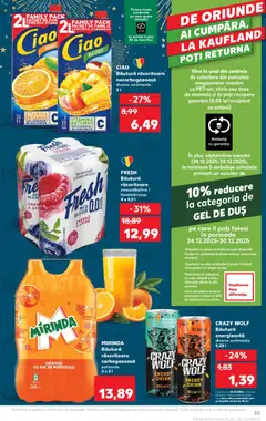 Kaufland RO Akciós újság - amely érvényes a következő dátumtól: 24.12.2025 | Oldal: 33