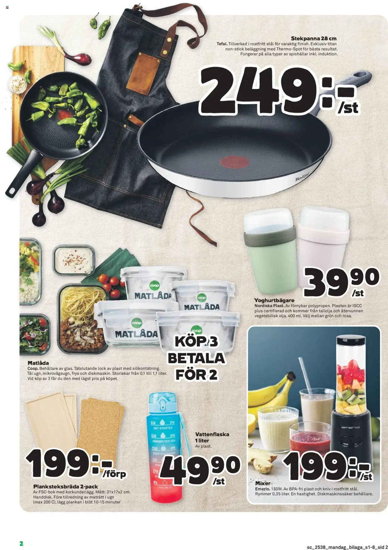 Stora Coop reklamblad aktuell från 15.09.2025 | Sida: 14 | Produkter: Mixer, Matlåda, Stekpanna, Frys