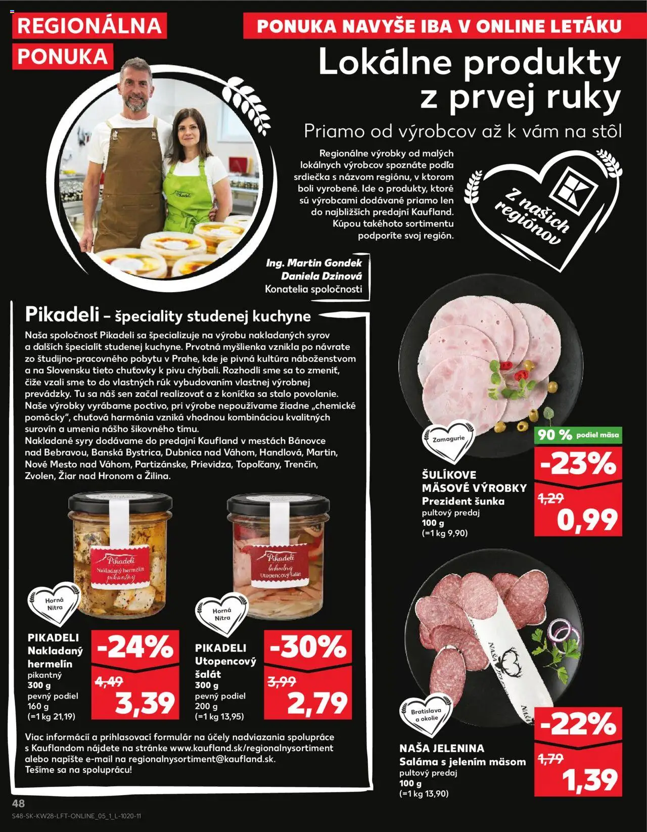 Kaufland Veľký Krtíš │ platný od 10.07.2025 | Strana: 48 | Produkty: Stôl, Saláma, Šunka, Šalát