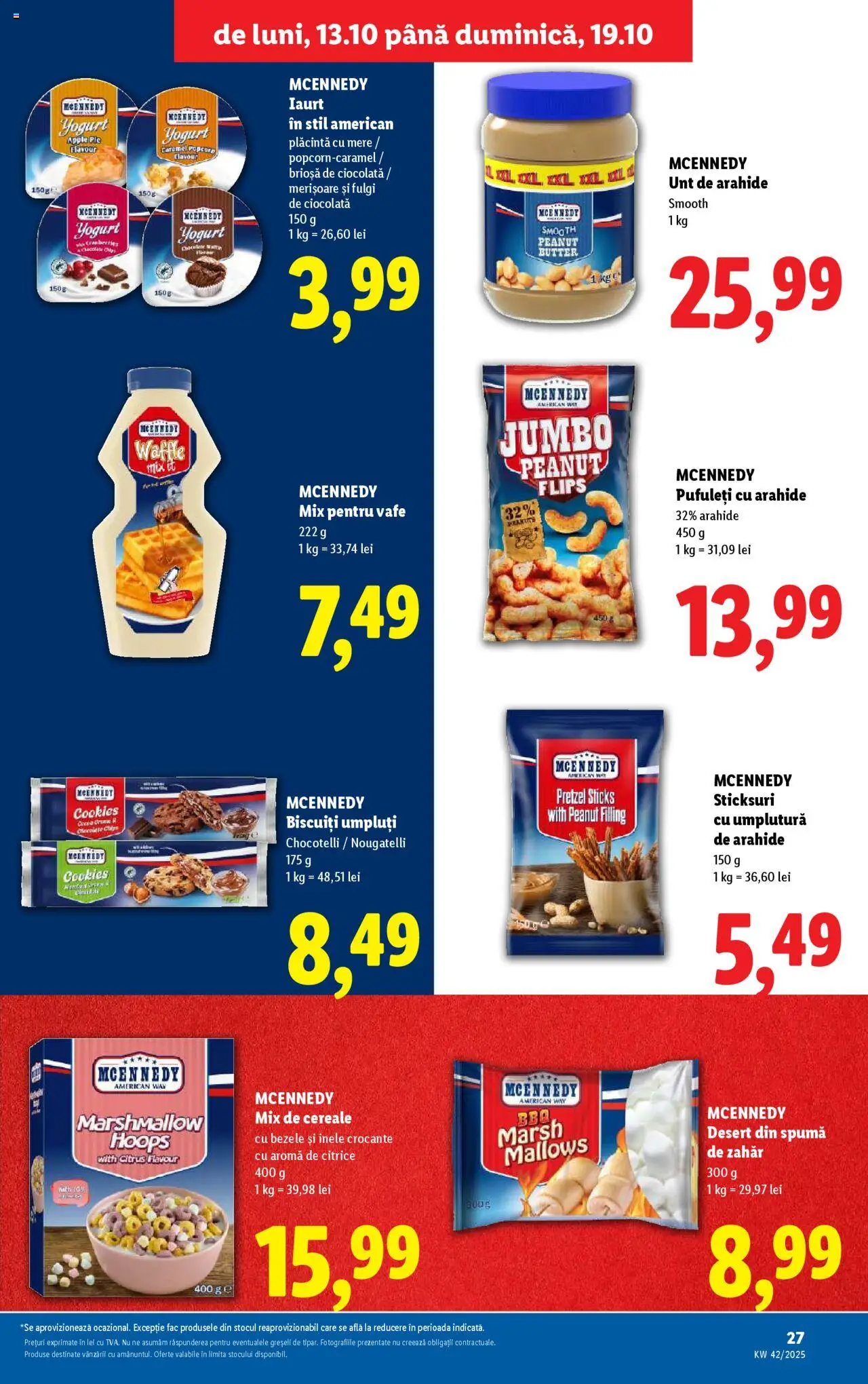 Noul catalog Lidl – valabil de la 13.10.2025 | Pagină: 27 | Produse: Sticksuri, Arahide, Unt de arahide, Çocuk sutyeni