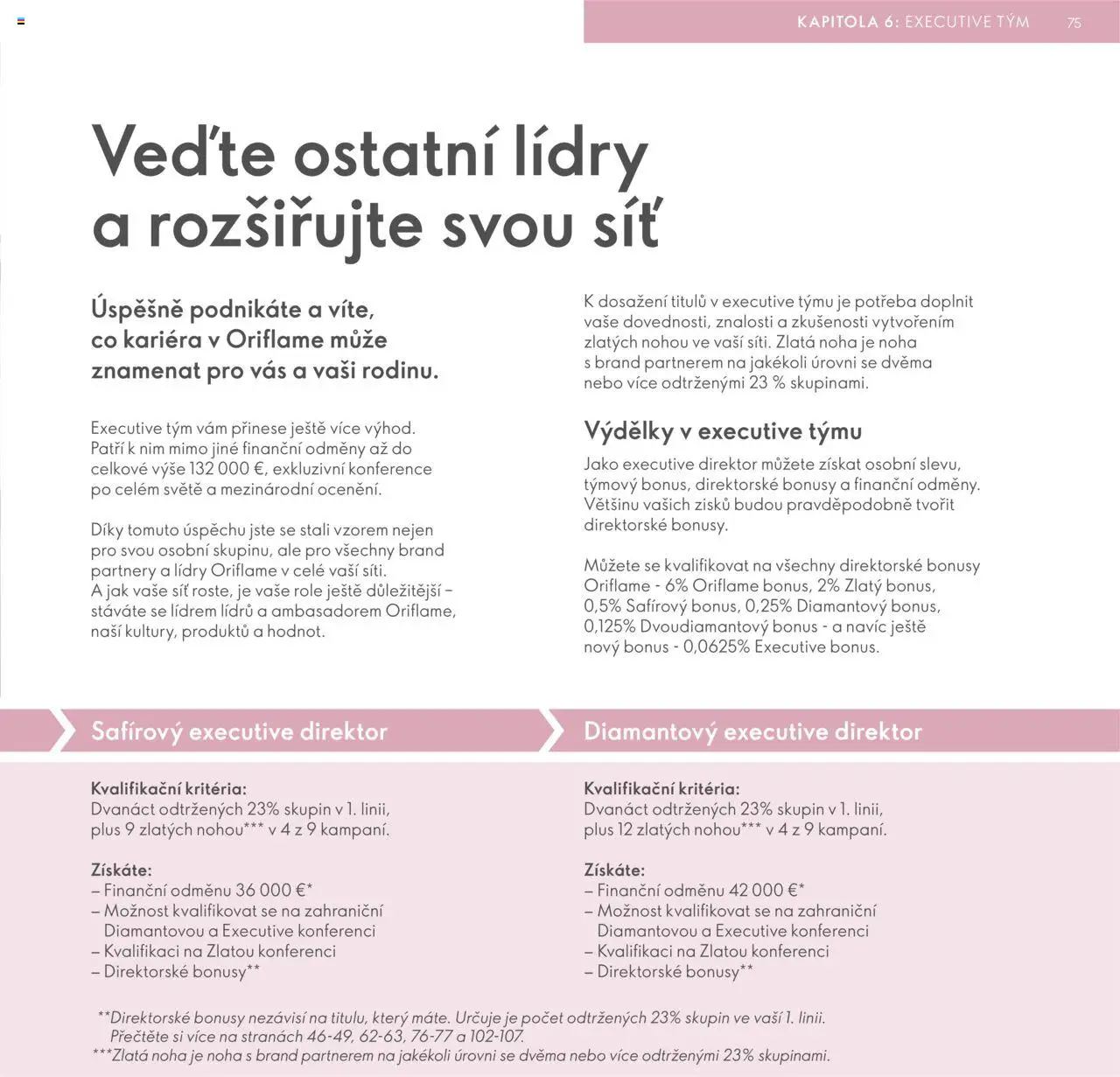 Oriflame katalog Plán odměn pro Brand Partnery od 10.04.2025 | Strana: 75 | Produkty: Síť