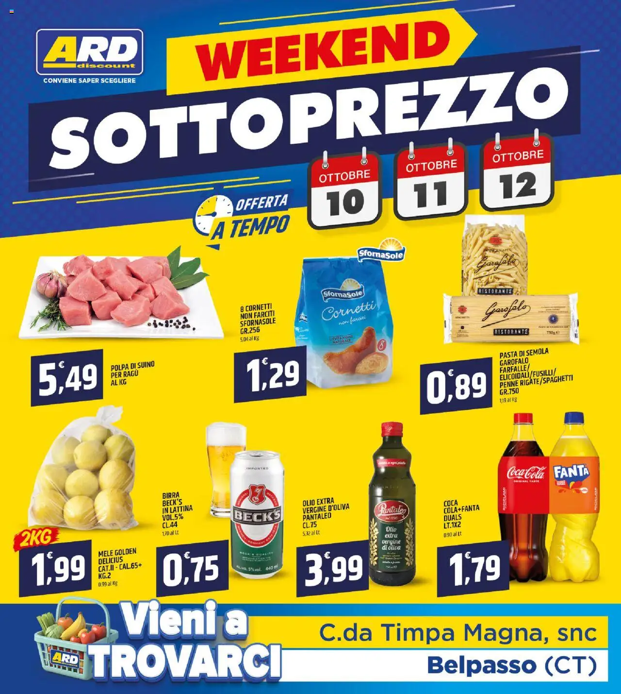 Volantino ARD Discount del 02.10.2025 | Pagina: 20 | Prodotti: Suino, Olio, Pasta, Coca Cola