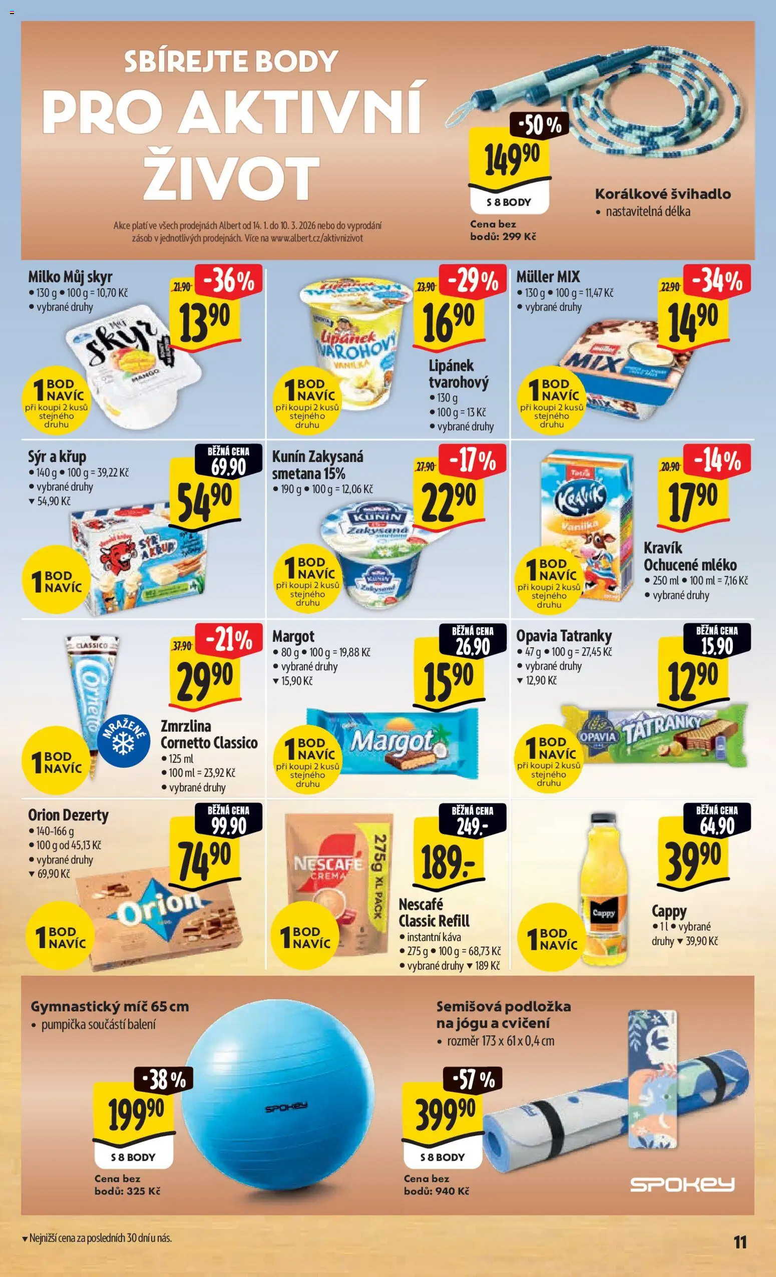 Albert leták - Hypermarket od 14.01.2026 | Strana: 17 | Produkty: Mléko, Instantní káva, Ochucené mléko, Švihadlo