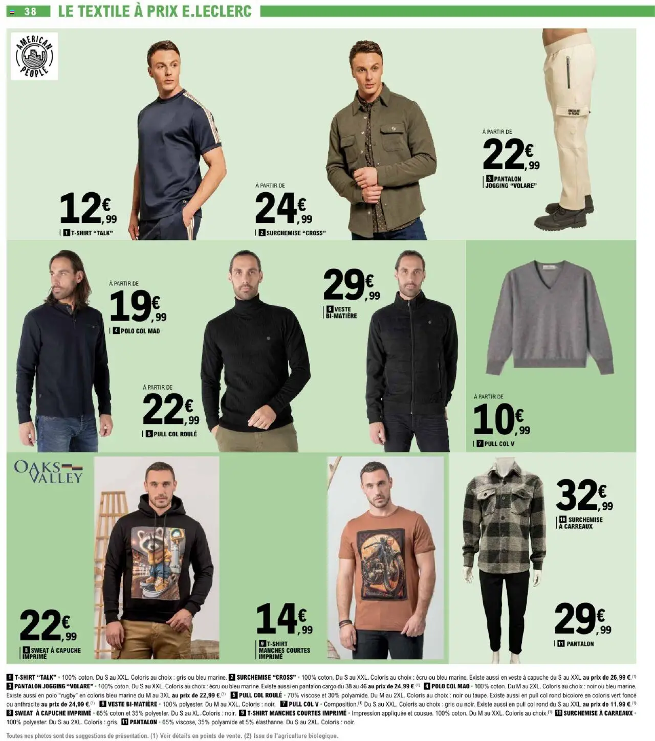  | Page: 38 | Produits: Coton, T-shirt, Pull, Sweat à capuche