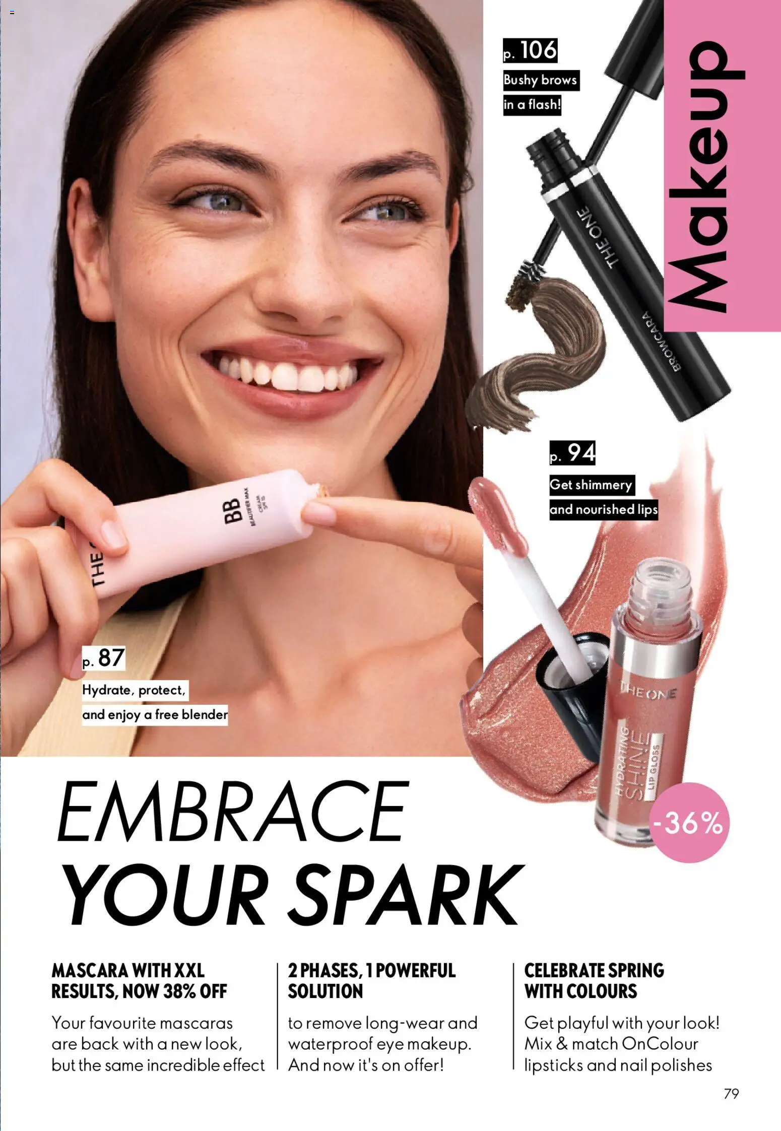 {H1} | Page: 79 | Products: Mascara, Lip gloss