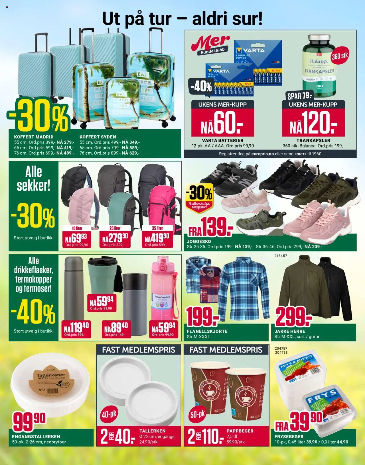  | Side: 19 | Produkter: Koffert, Сантехнічне кріплення, Joggesko, Flanellskjorte