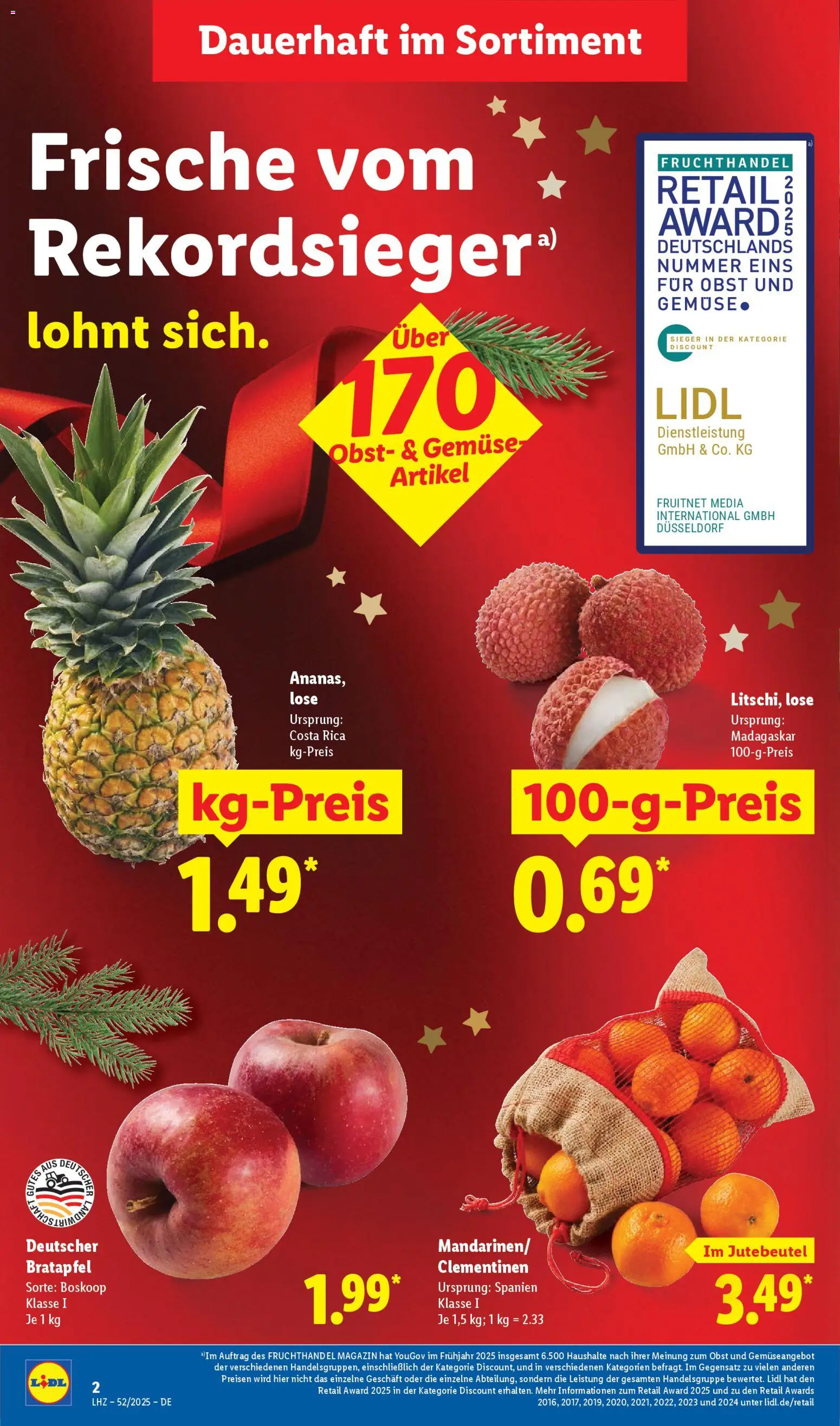 Lidl Prospekt Gundelsheim – gültig ab 22.12.2025 | Seite: 8 | Produkte: Gemüse, Obst