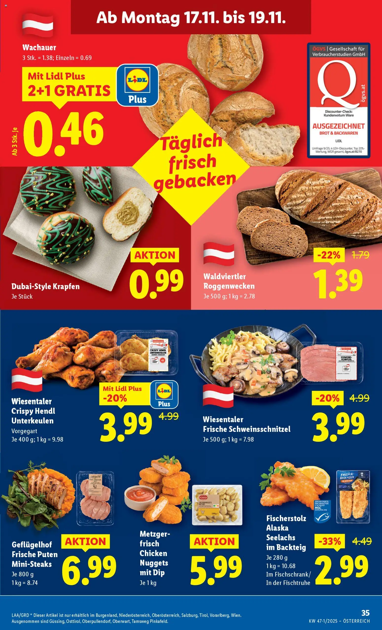 Lidl Flugblatt - Altenmarkt im Pongau, St. Johann im Pongau, Zell am See gültig ab 13.11.2025 | Seite: 39 | Produkte: Brot