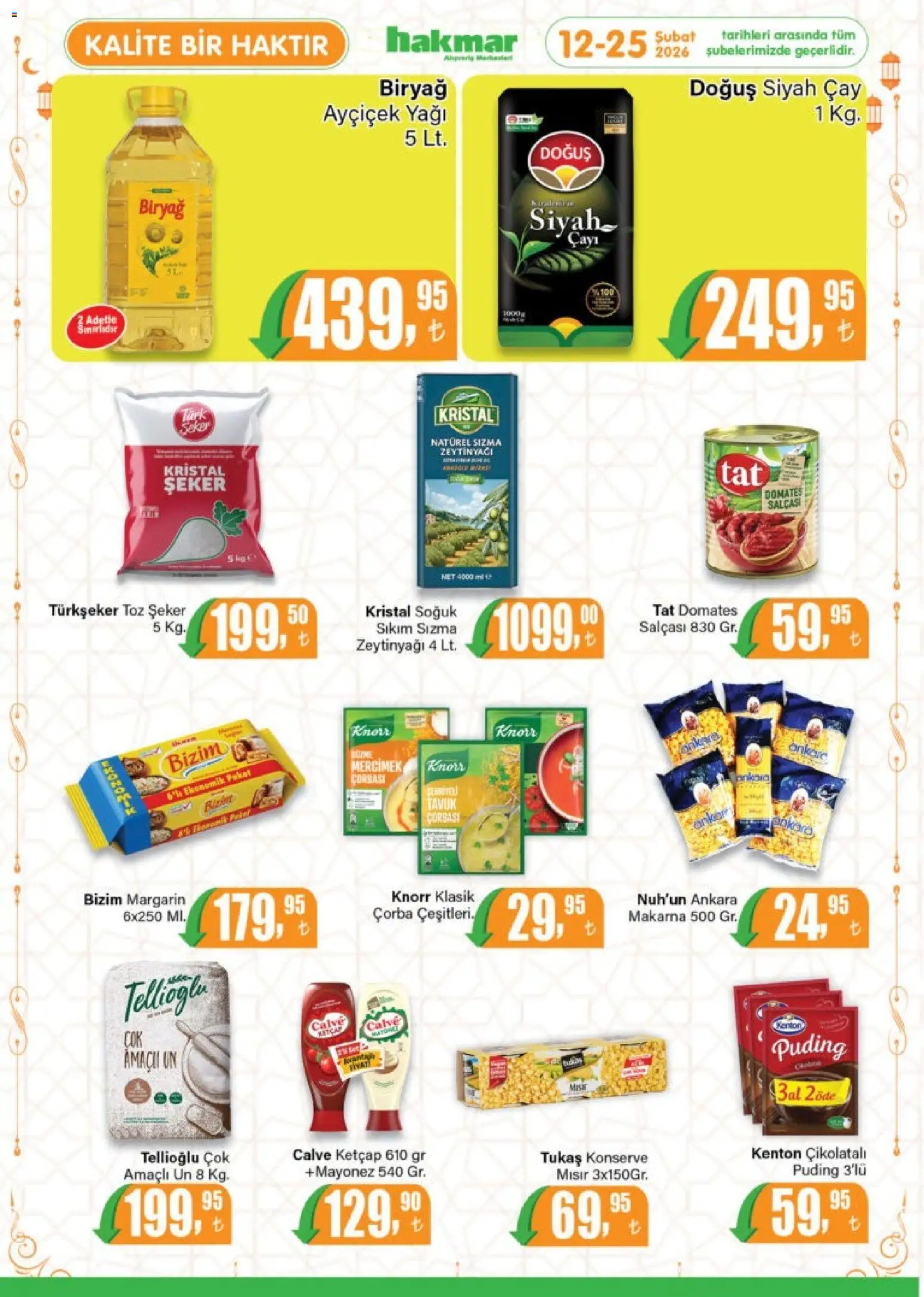 Hakmar Katalog - 12.02.2026 tarihinden itibaren geçerlidir | Sayfa: 4 | Ürünler: Ravioli, Çay, Makarna, Toz şeker