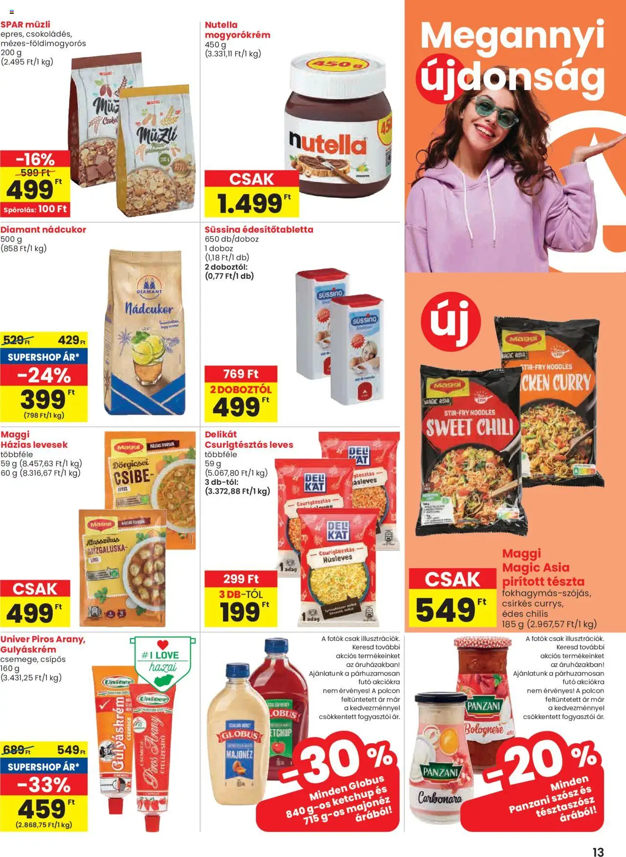 Spar akciós ujság - amely érvényes a következő dátumtól: 19.06.2025 | Oldal: 13 | Termékek: Chili, Gulyáskrém, Doboz, Ételízesítő