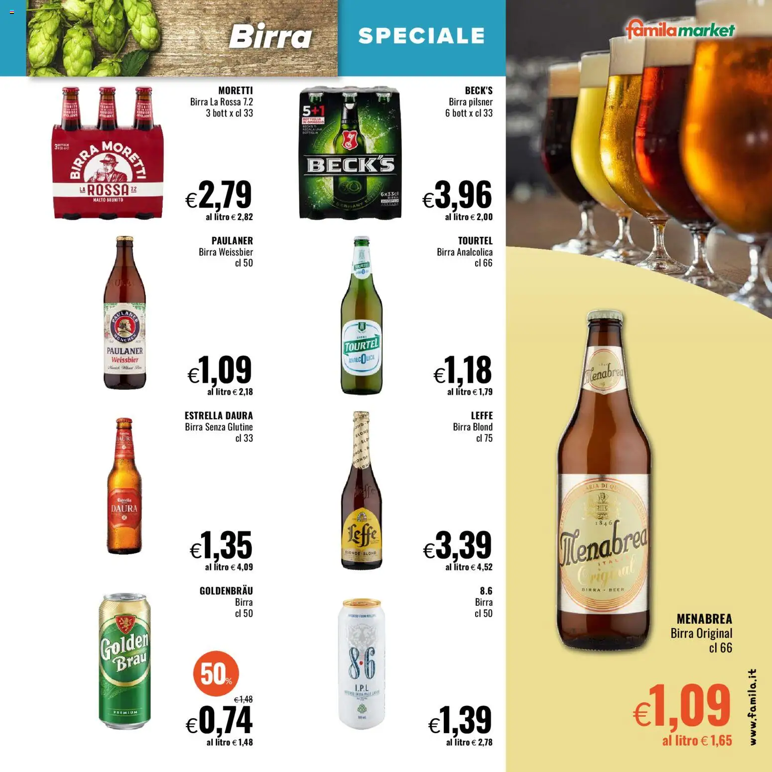 Volantino Famila del 22.01.2026 | Pagina: 13 | Prodotti: Birra, Bottiglia