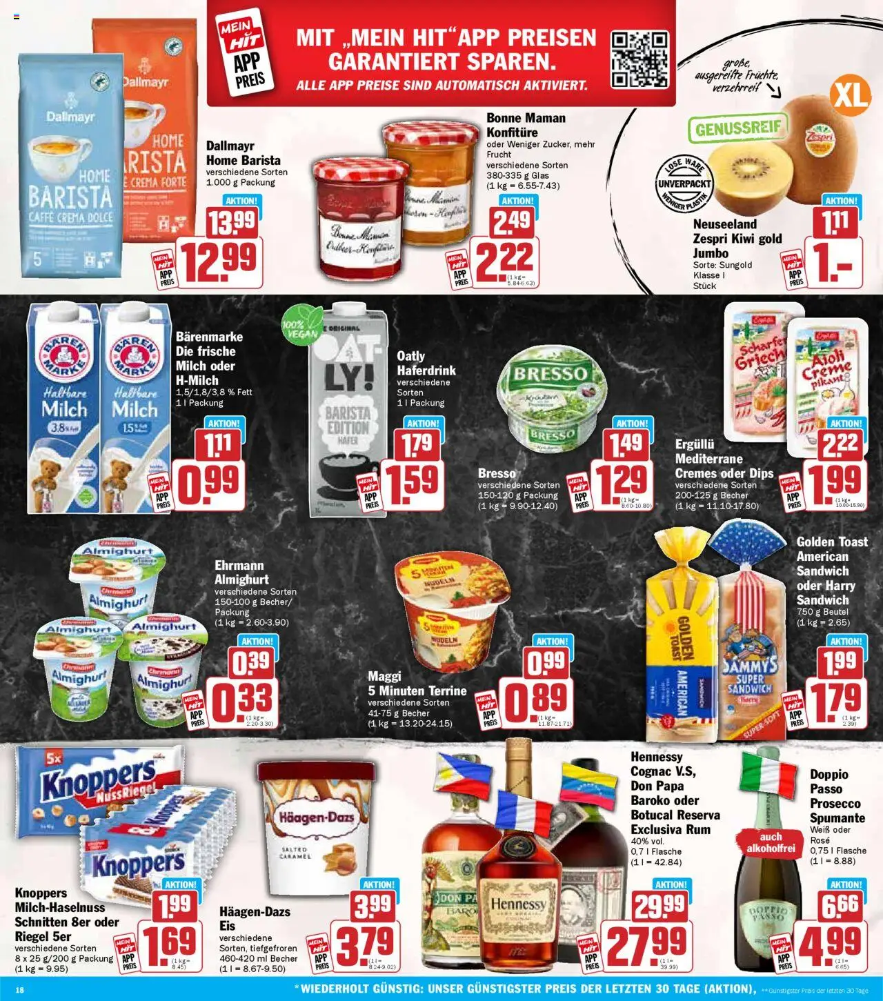 HIT - Nordrhein-Westfalen – gültig ab 29.09.2025 | Seite: 18 | Produkte: Toast, Prosecco, Dallmayr, Oatly