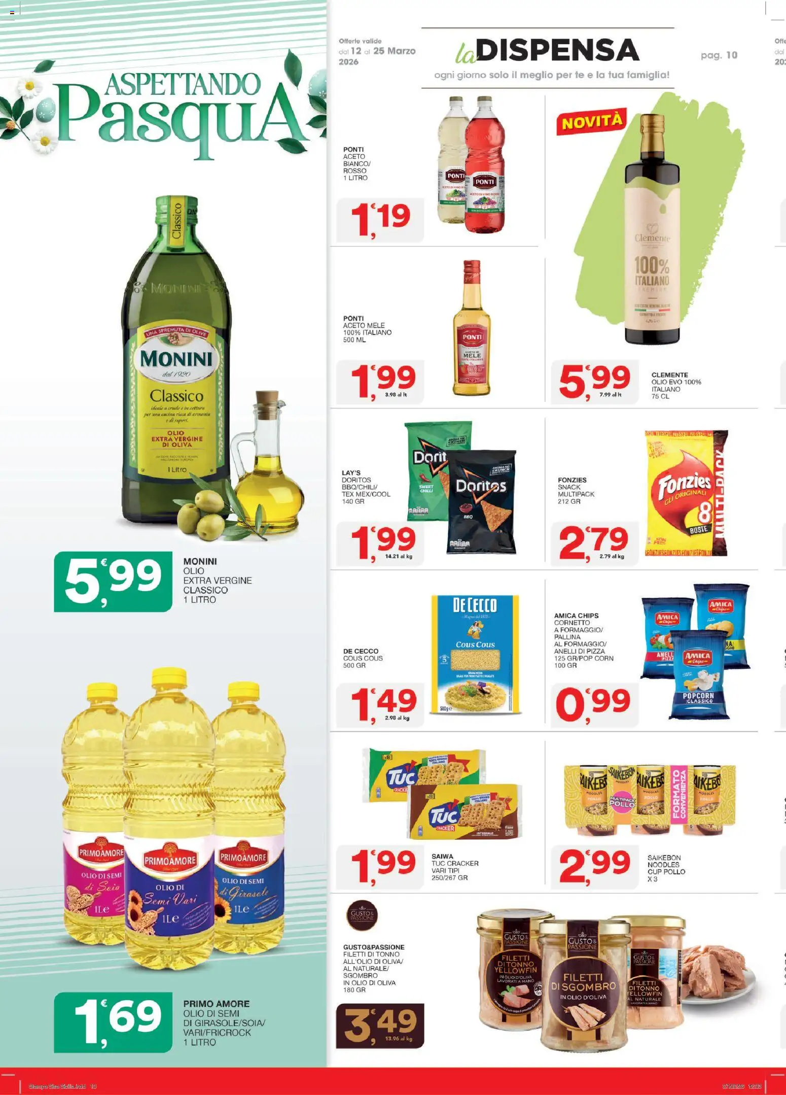 Volantino SISA del 12.03.2026 | Pagina: 10 | Prodotti: Pollo, Cornetto, Olio, Olio di Oliva