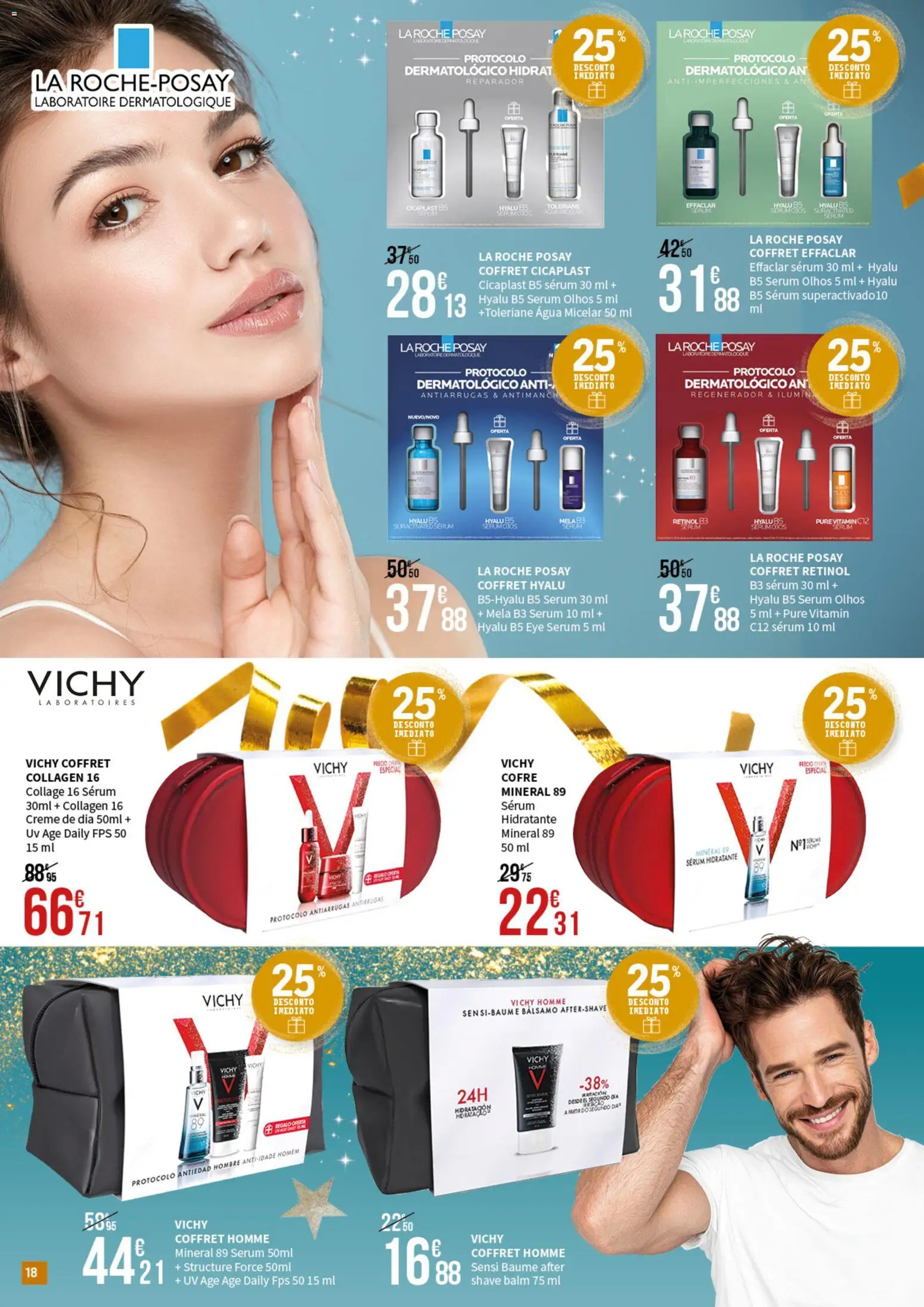 E.Leclerc - Folheto Parapharmacie Caldas da Rainha │ válido de 16.12.2025 | Página: 18 | Produtos: Aftershave, Água micelar, Sérum, Creme