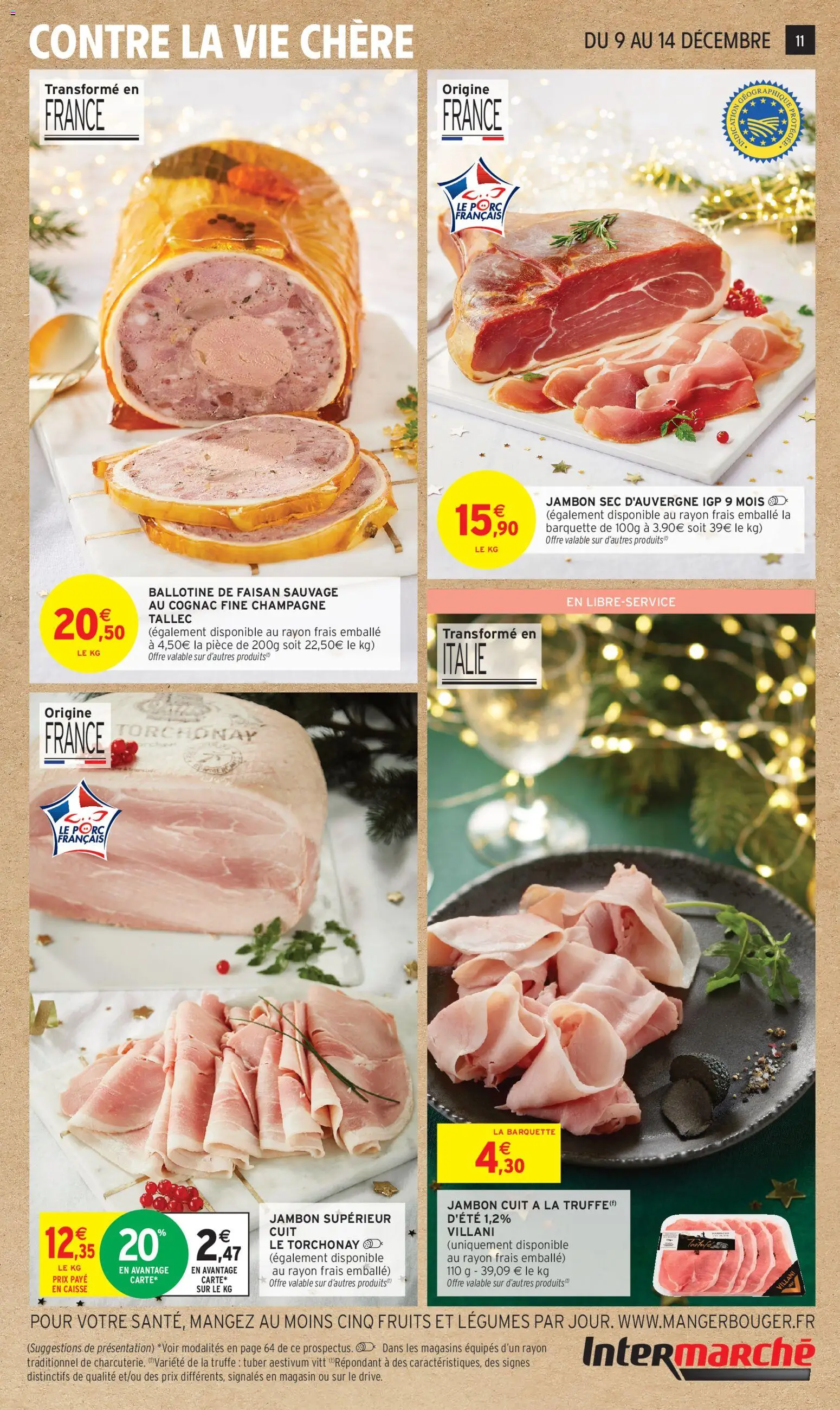 {H1} | Page: 11 | Produits: Champagne, Cognac, Jambon, Porc