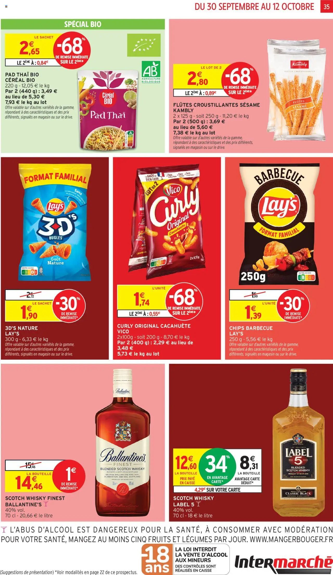  | Page: 35 | Produits: Cacahuète, Barbecue, Scotch whisky label 5, Chips