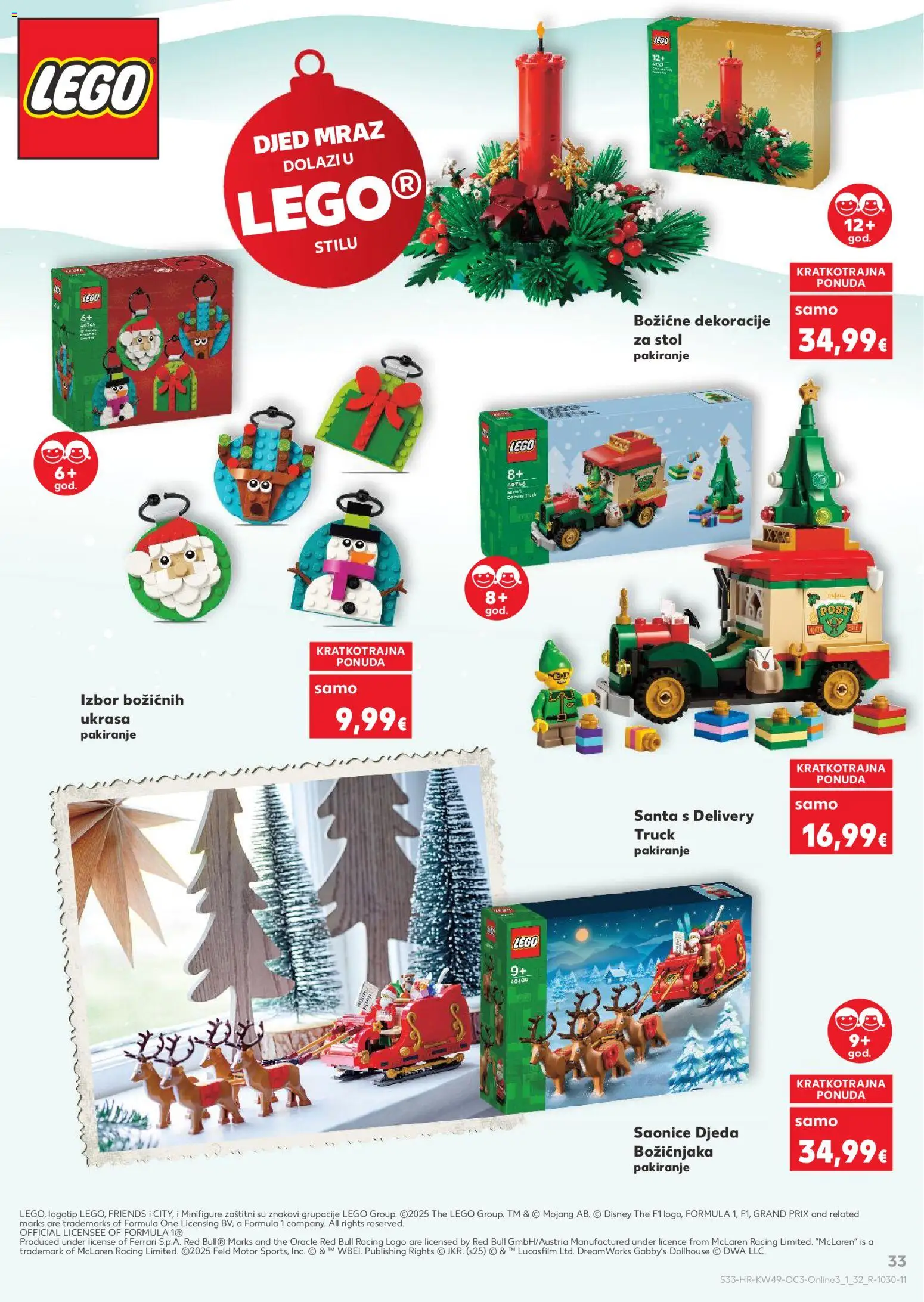 Kaufland katalog | vrijedi od 01.12.2025 | Stranica: 33 | Proizvodi: Stol, Red Bull, Lego