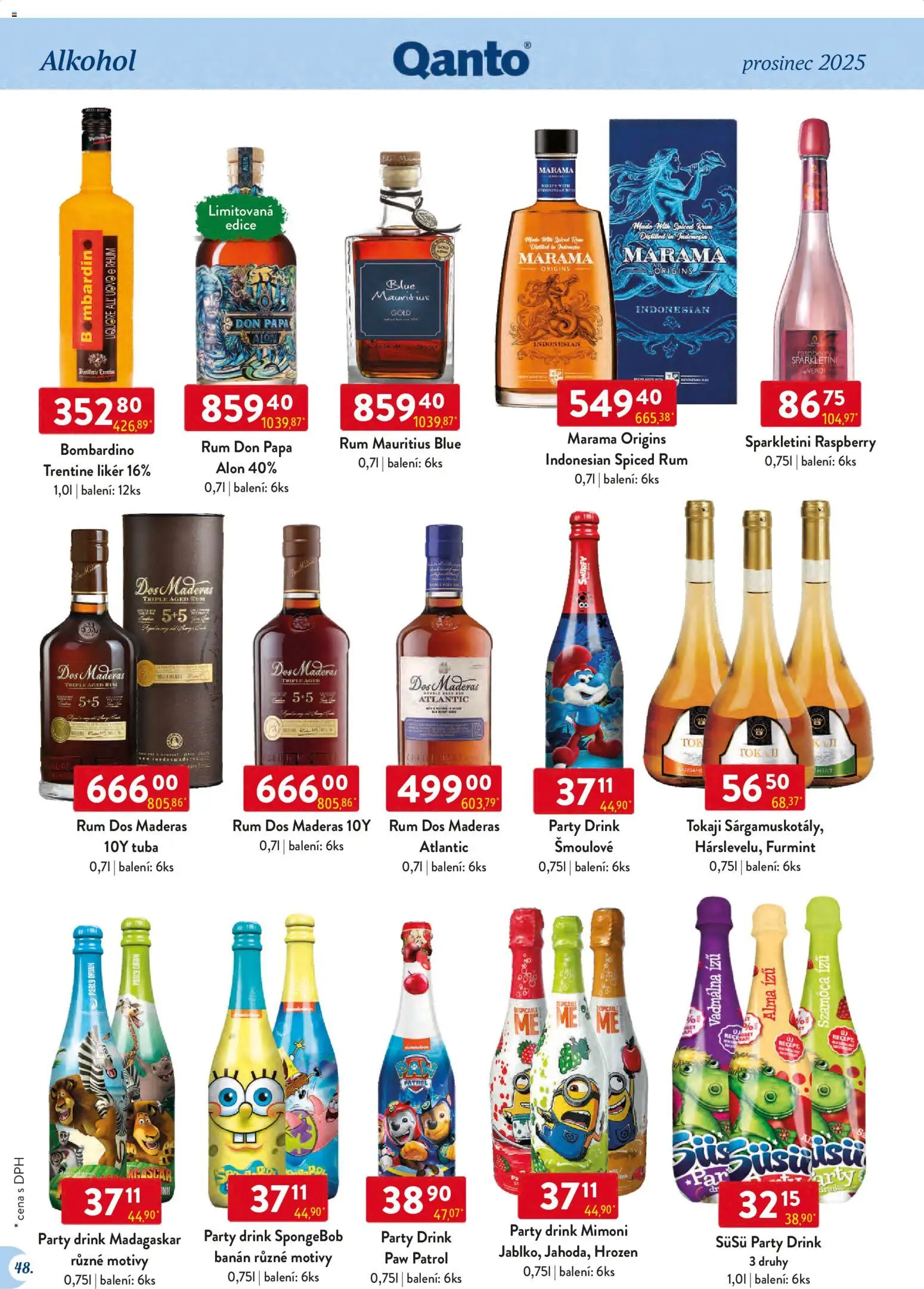 Astur & Qanto leták - Velkoobchod 12/2025 od 01.12.2025 | Strana: 48 | Produkty: Tuba, Bombardino, Mimoni, Don papa