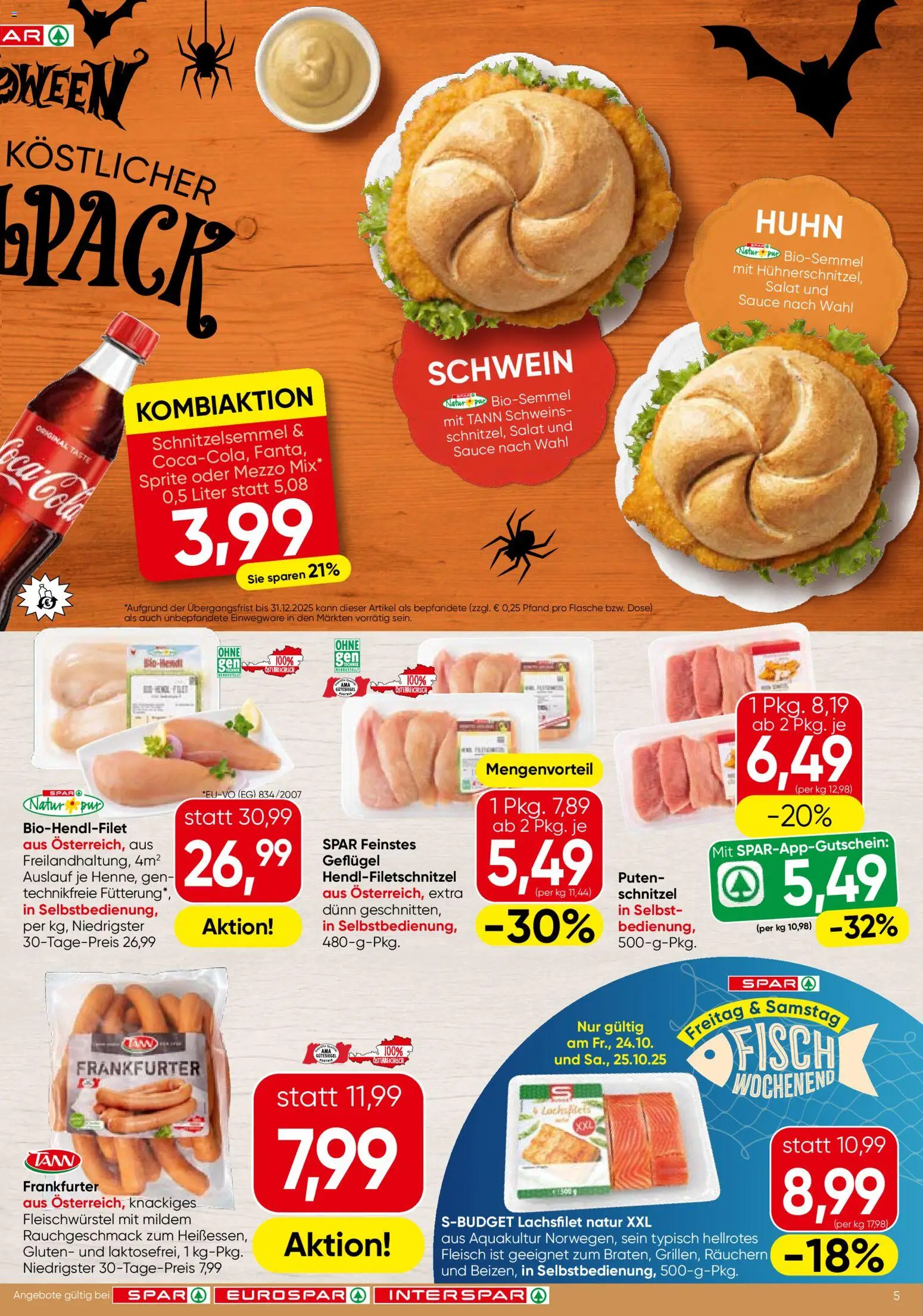 Spar Flugblatt - Burgenland gültig ab 23.10.2025 | Seite: 5 | Produkte: Salat, Fisch