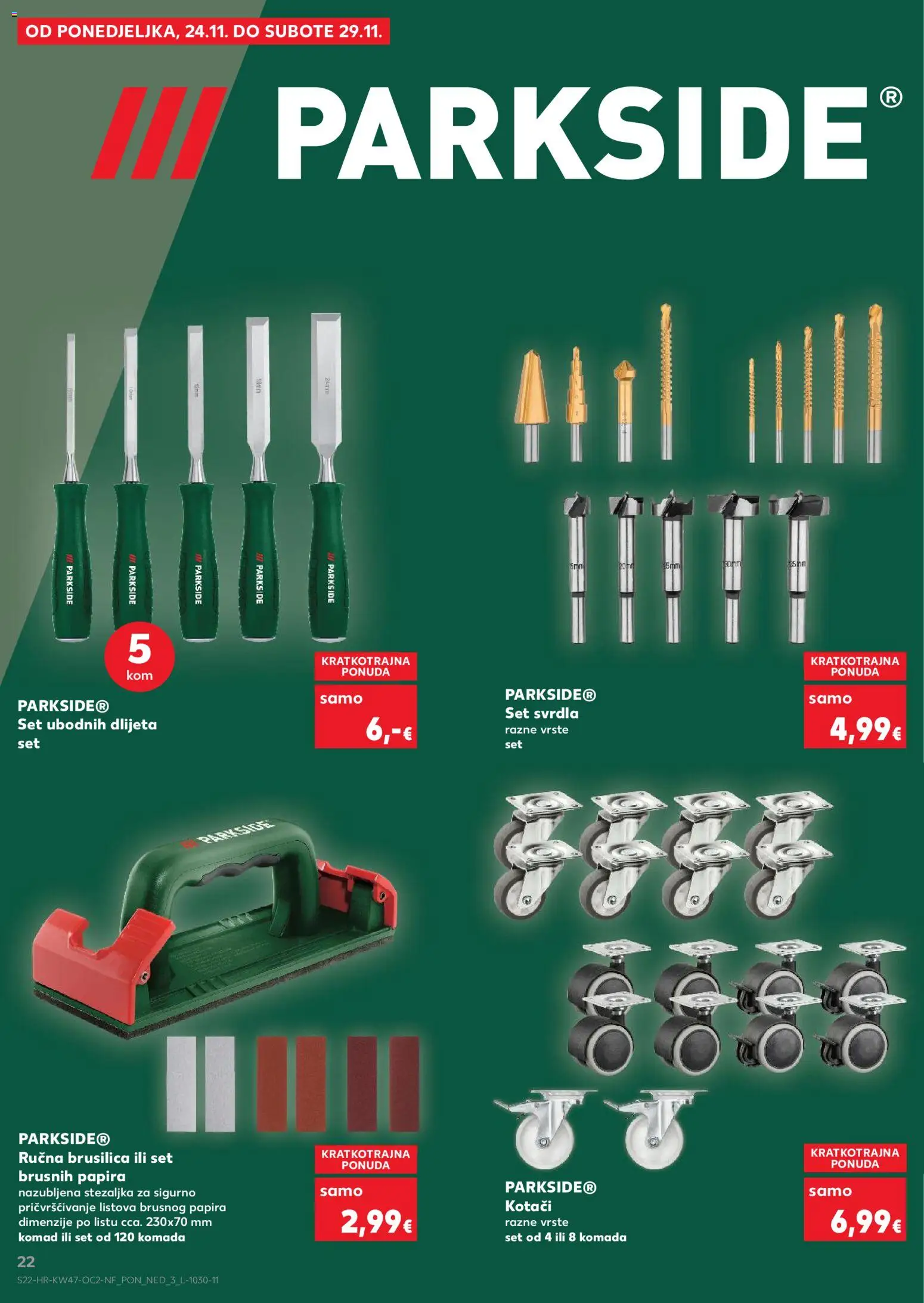 Kaufland katalog | vrijedi od 19.11.2025 | Stranica: 22 | Proizvodi: Brusilica, Parkside