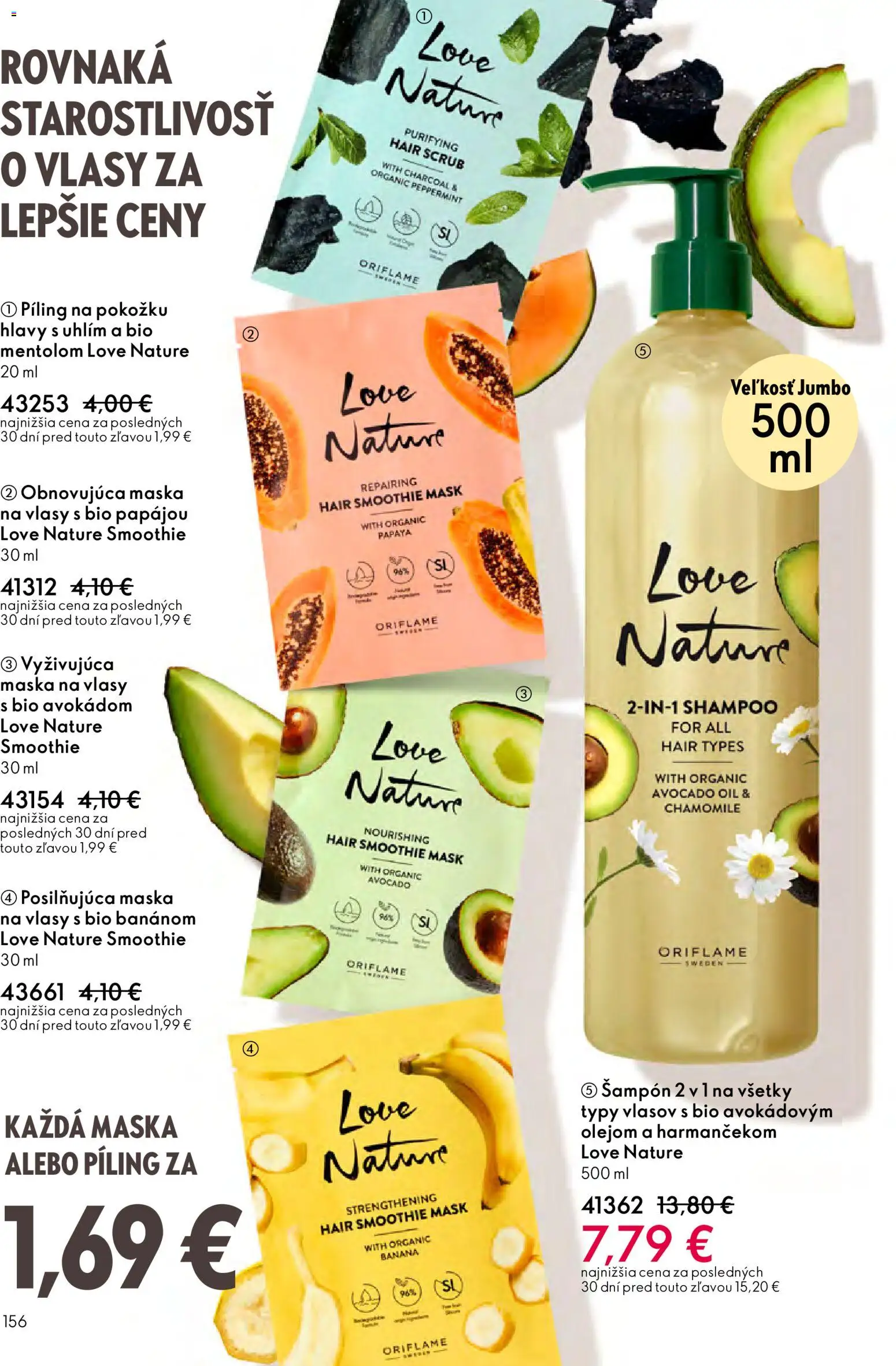 Nové Oriflame akcie – leták je platný od 04.03.2026 | Strana: 156 | Produkty: Šampón, Maska na vlasy, Maska