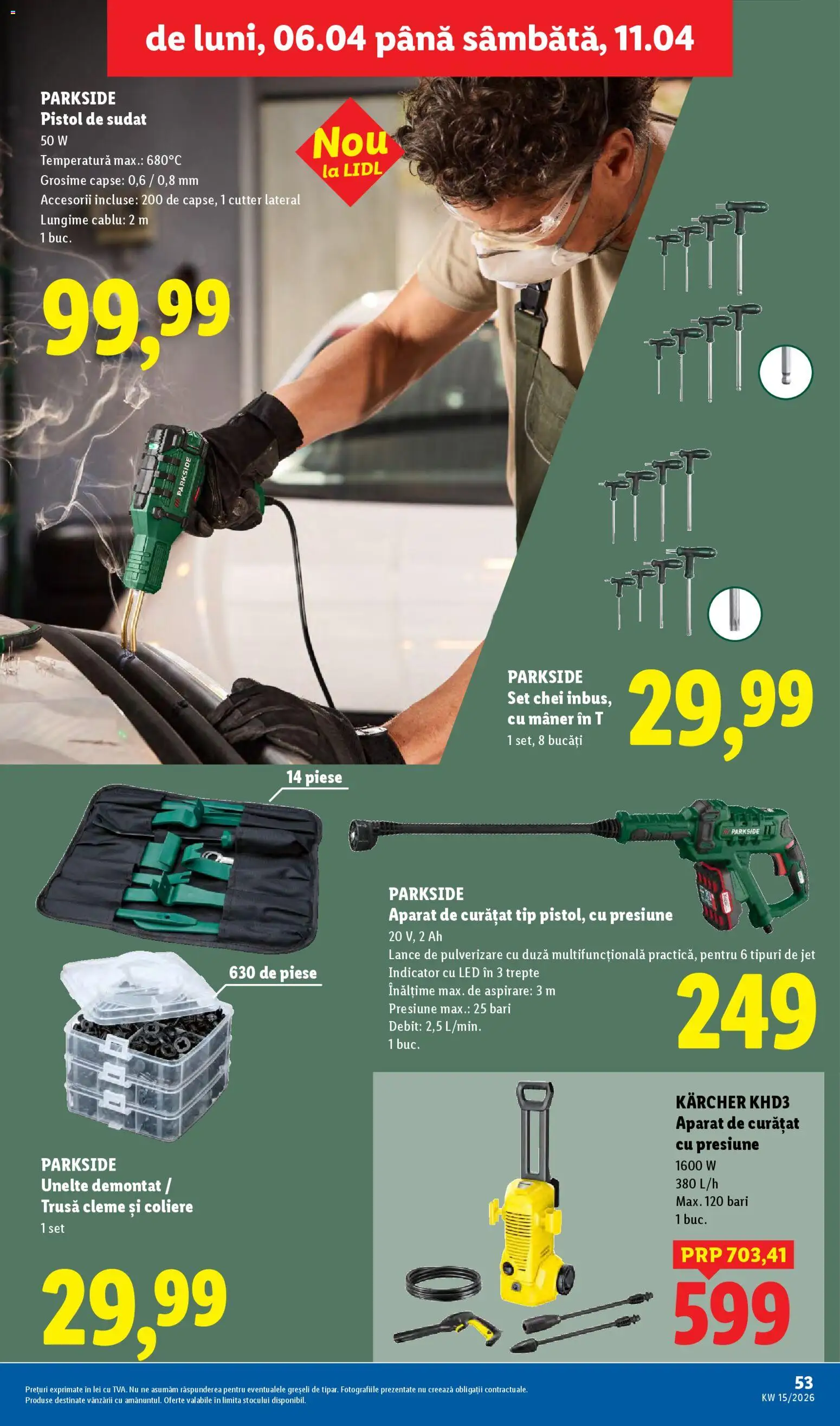 Noul catalog Lidl – valabil de la 06.04.2026 | Pagină: 53 | Produse: Cablu, Cutter, Mâner, Babak