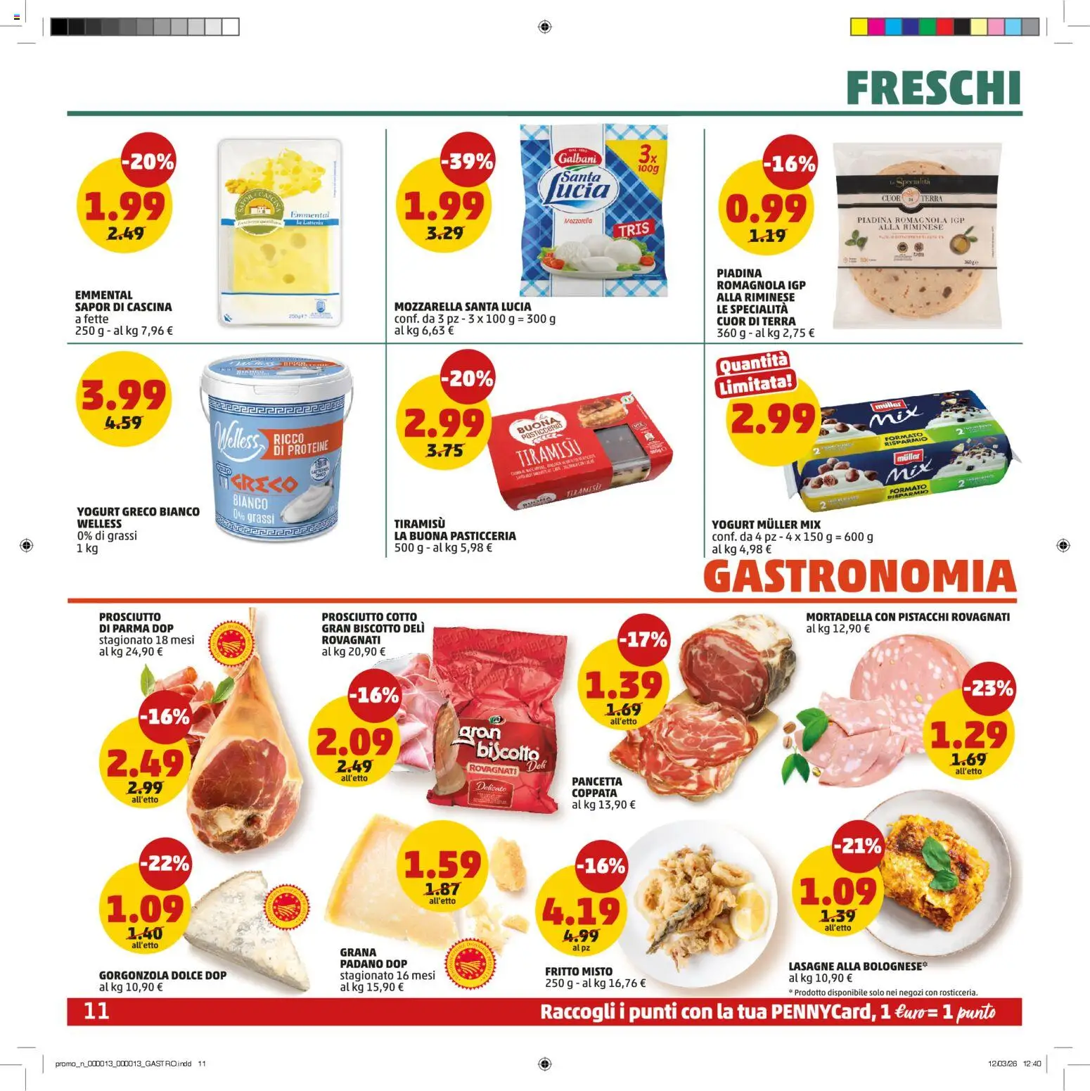 Volantino PENNY del 26.03.2026 | Pagina: 11 | Prodotti: Yogurt greco, Prosciutto Cotto, Yogurt, Piadina