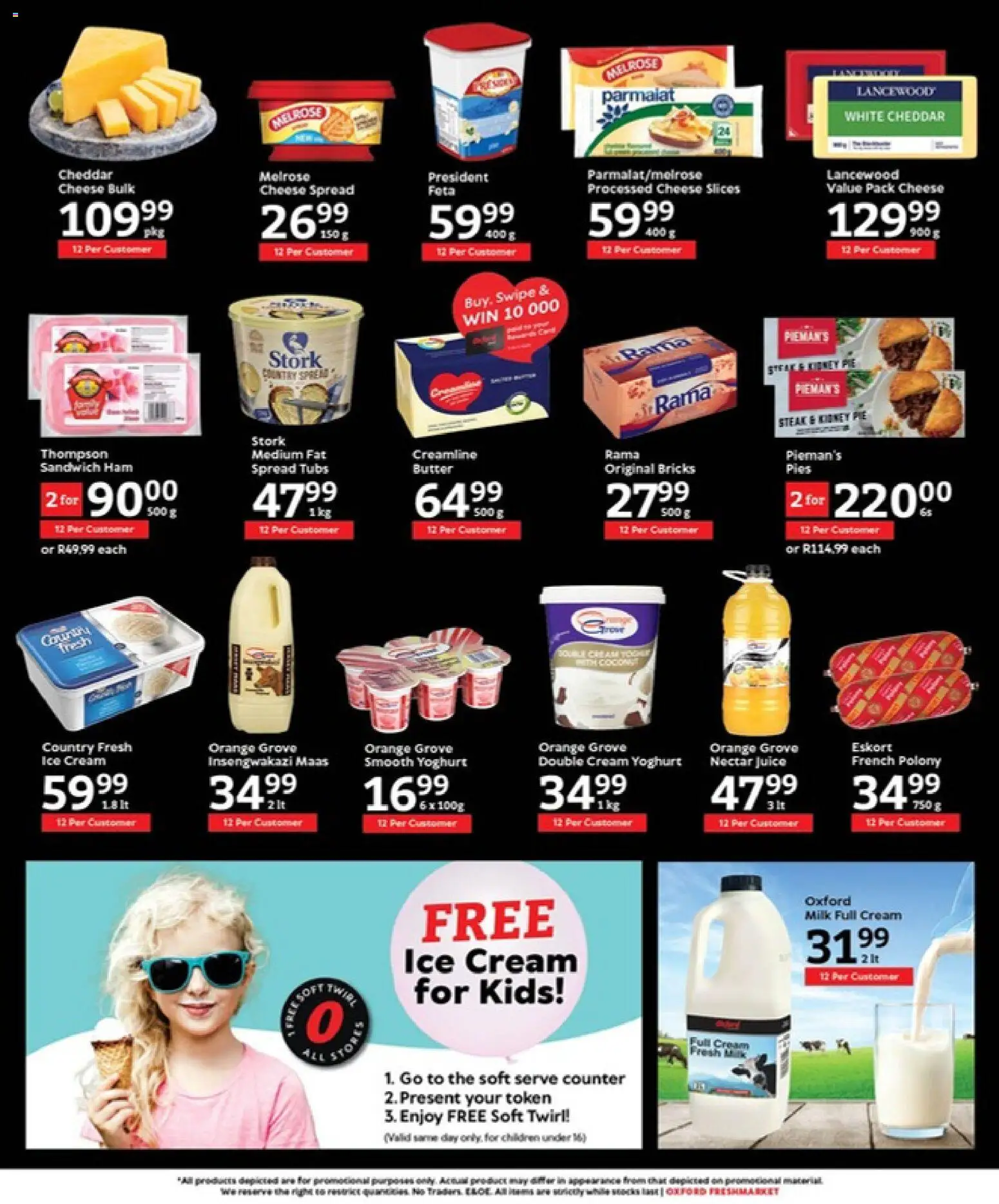 New Oxford Freshmarket catalogue – valid from 08.04.2026 | Page: 12 | Products: Butter, Polony, Juice, Ice cream