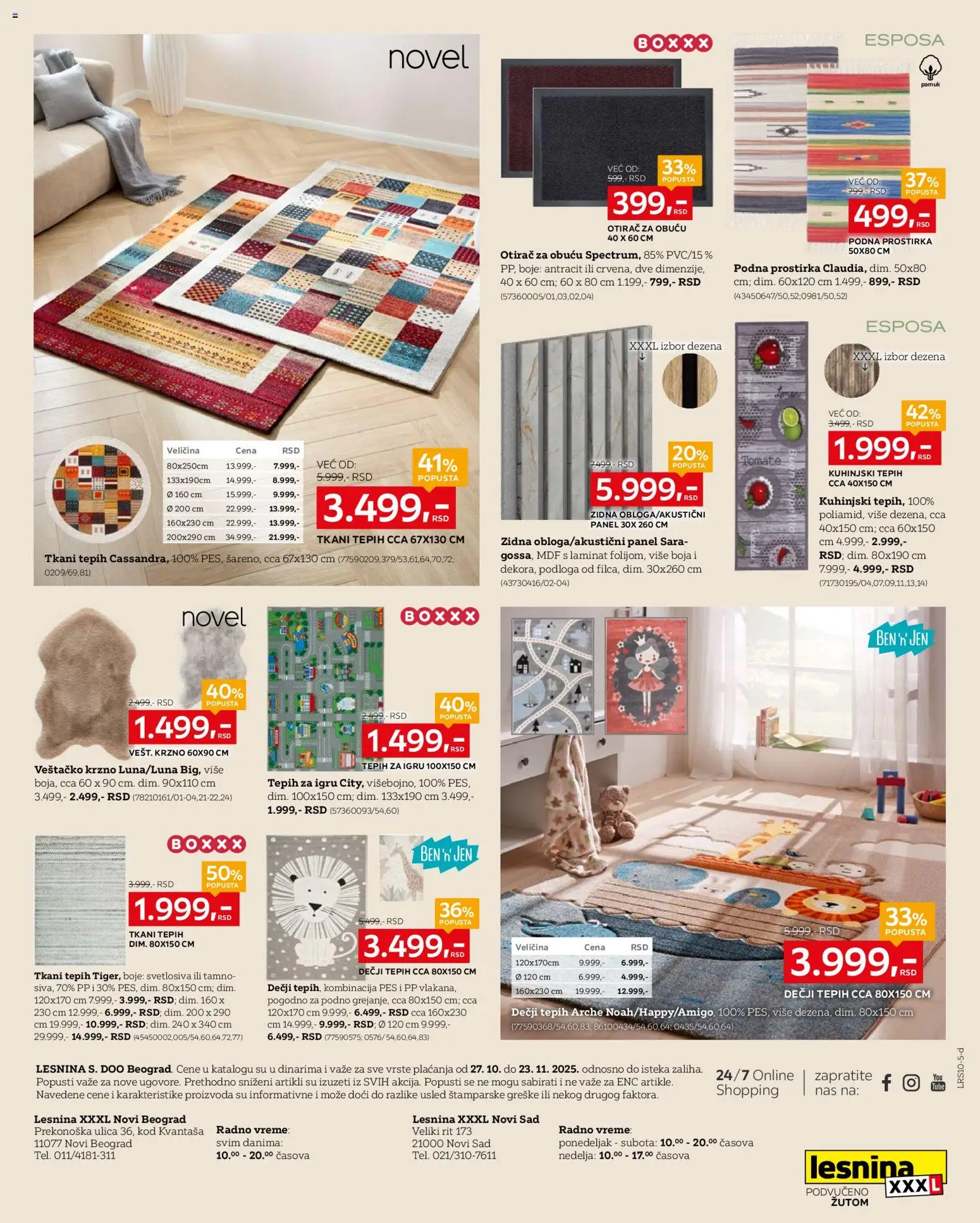 Lesnina XXXL katalog - važi od 27.10.2025 | Strana: 8 | Proizvode: Tepih, Otirač