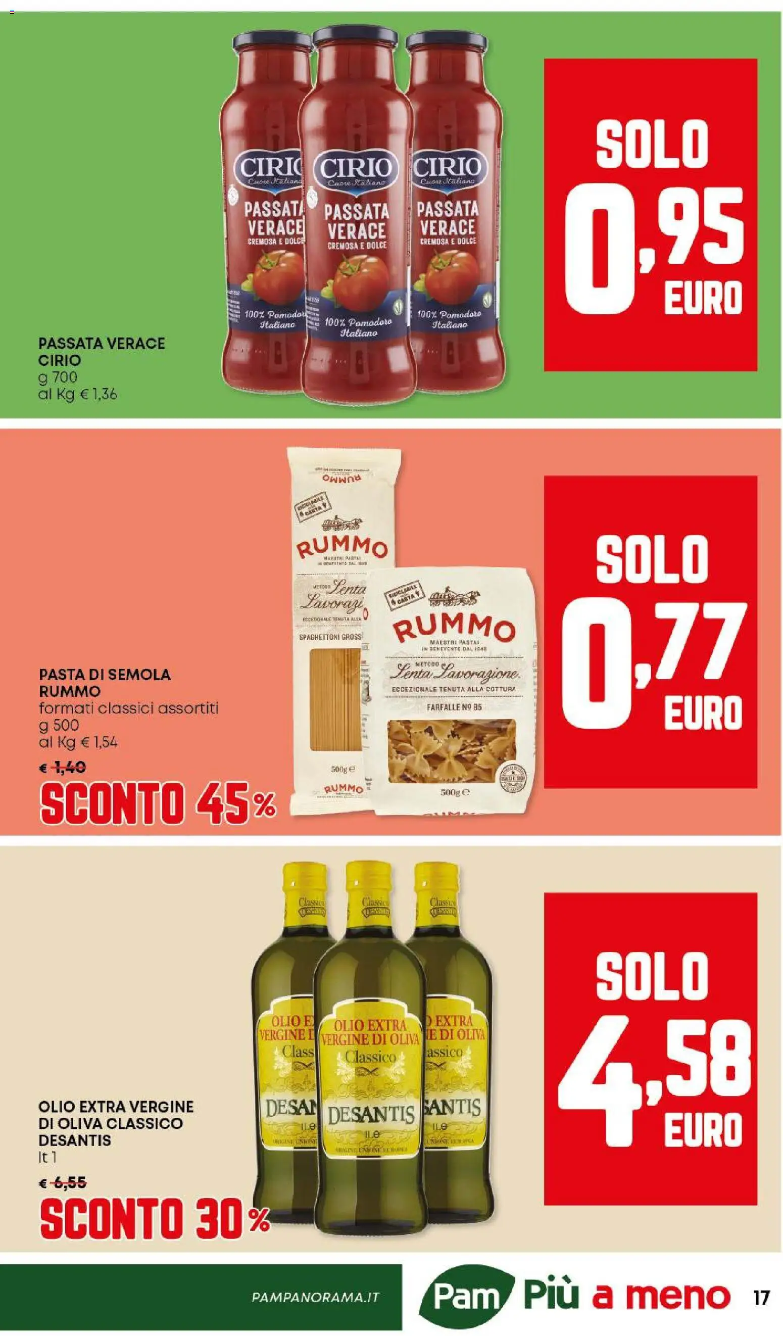 Volantino Panorama del 18.12.2025 | Pagina: 17 | Prodotti: Pomodoro, Olio, Pasta, Olio extra vergine