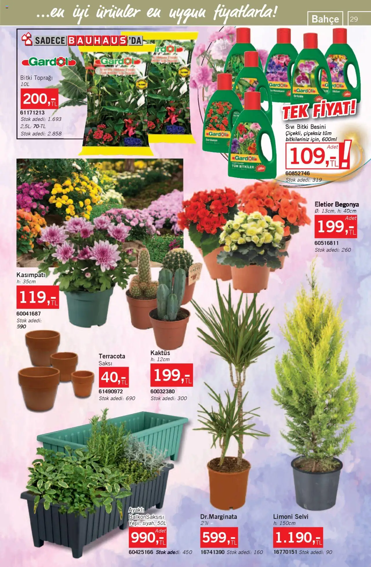 Bauhaus Katalog - 02.08.2025 tarihinden itibaren geçerlidir | Sayfa: 29 | Ürünler: Saksı
