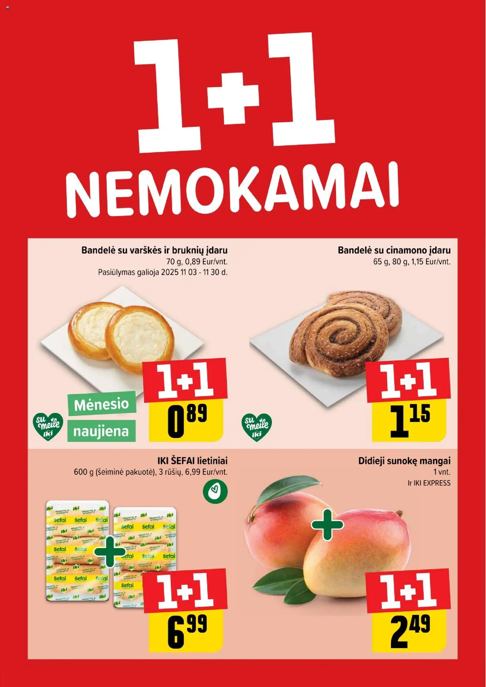 IKI akcijos nuo 24.11.2025 | Puslapis: 1 | Prekių: Bandelė