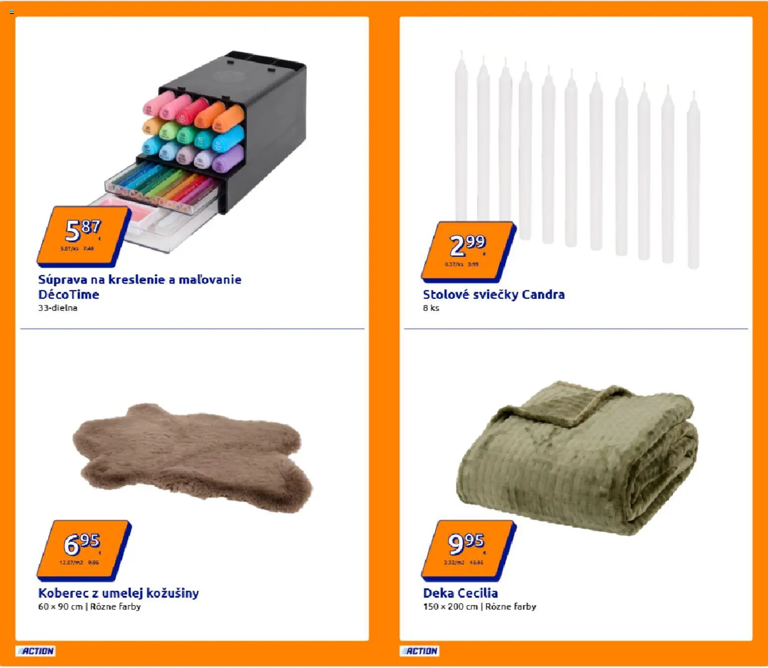 Nové Action akcie – leták je platný od 10.12.2025 | Strana: 3 | Produkty: Koberec, Sviečky