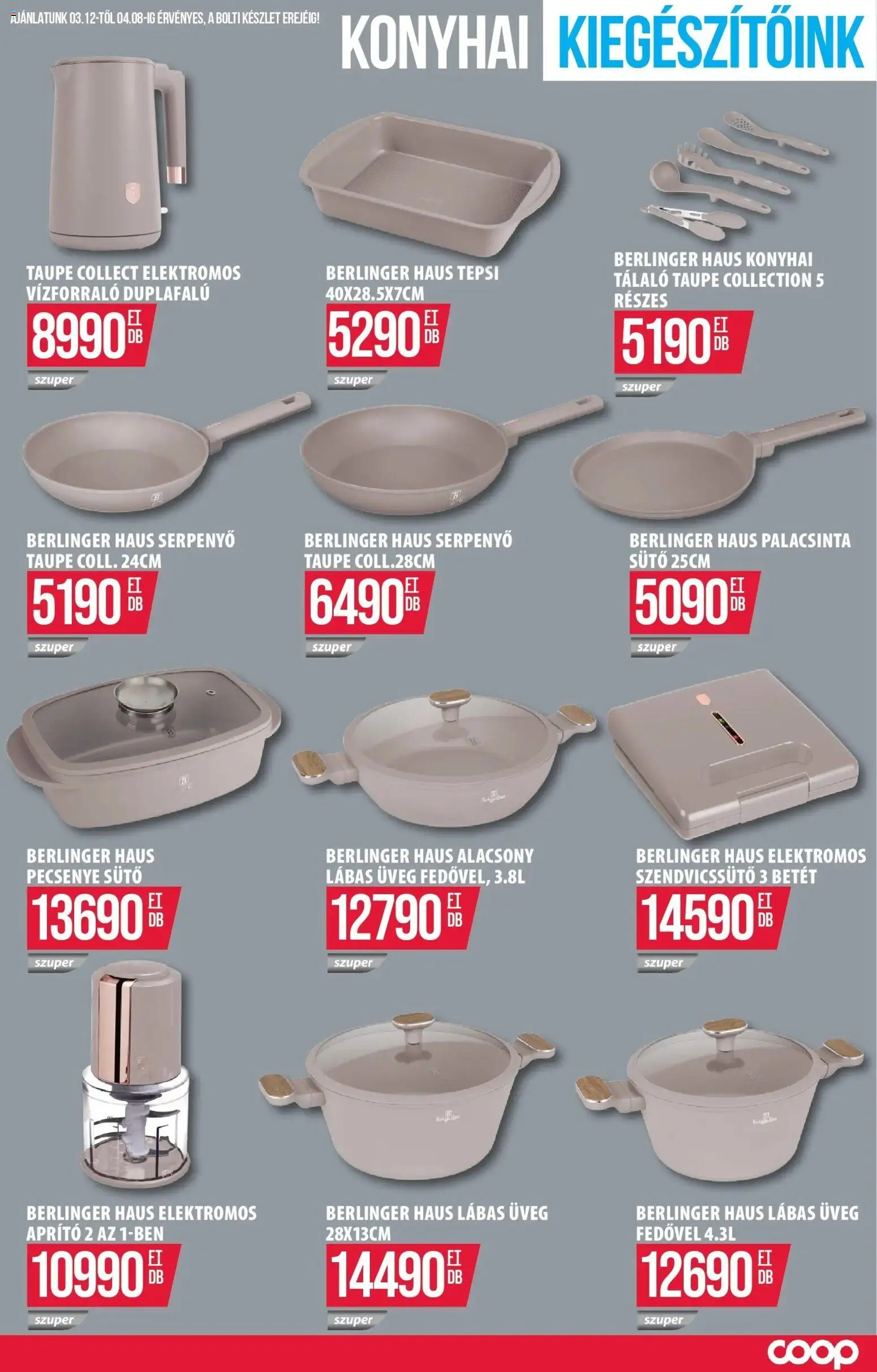 COOP Szolnok akciós ujság - amely érvényes a következő dátumtól: 12.03.2026 | Oldal: 10 | Termékek: Sütő, Vízforraló, Szendvicssütő, Serpenyő
