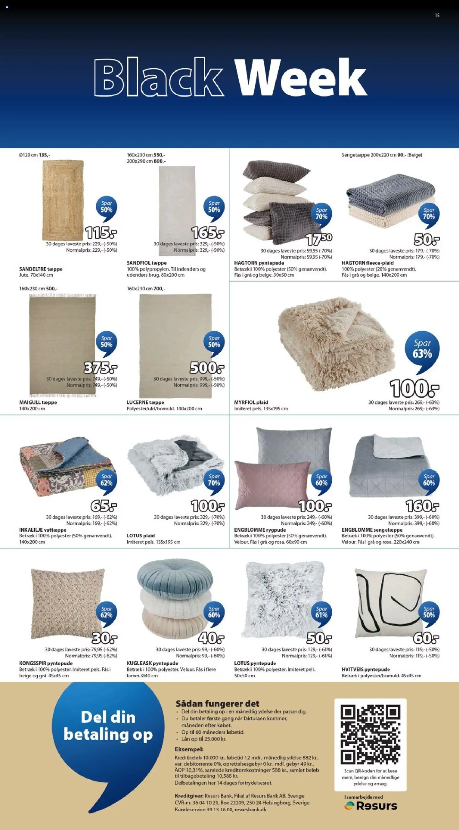 JYSK tilbudsavis – gyldig fra 24.11.2025 | Side: 15 | Produkter: Tæppe