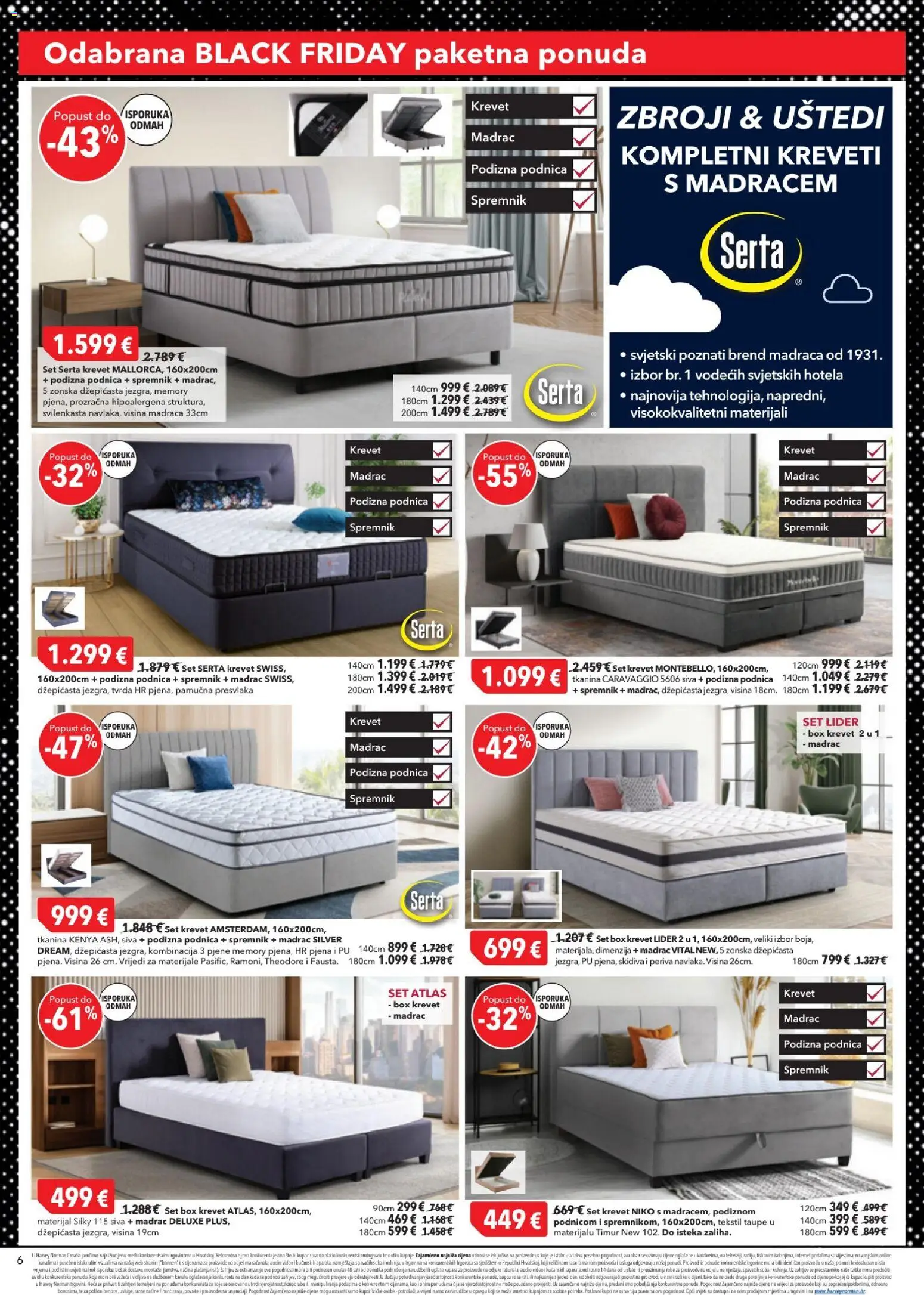 Harvey Norman katalog | vrijedi od 13.11.2025 | Stranica: 6 | Proizvodi: Krevet, Madrac, Video, Audio