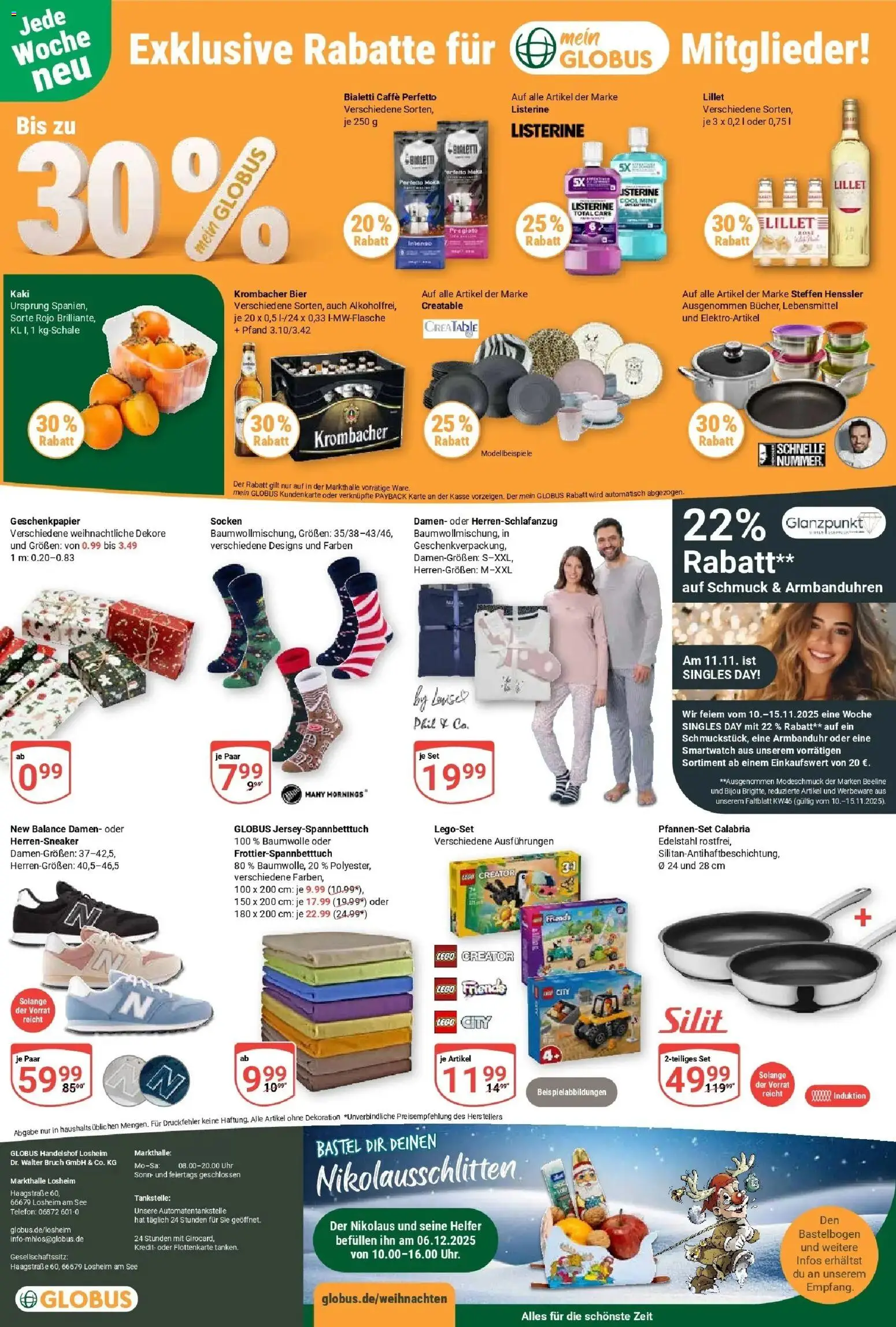 Globus prospekt Losheim Am See	 – gültig ab 10.11.2025 | Seite: 25 | Produkte: Lillet, Kaki, Socken, Listerine